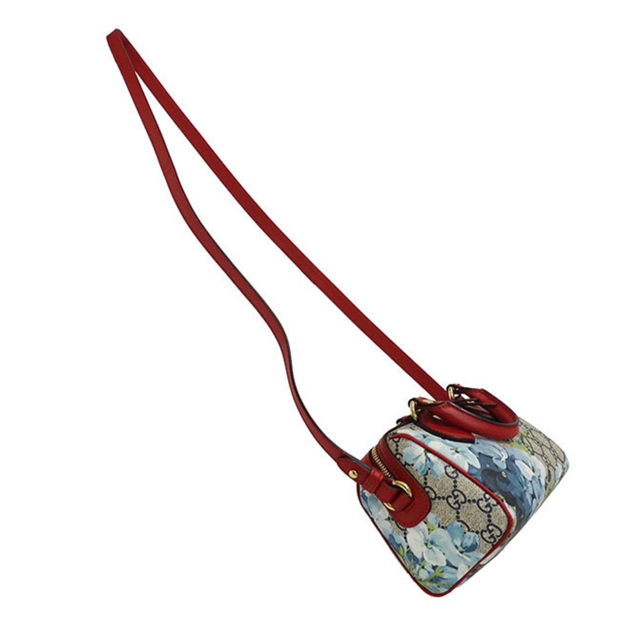 Gucci Blue Red Color Pvc Handbag Shoulder Bag (Pre-Owned)