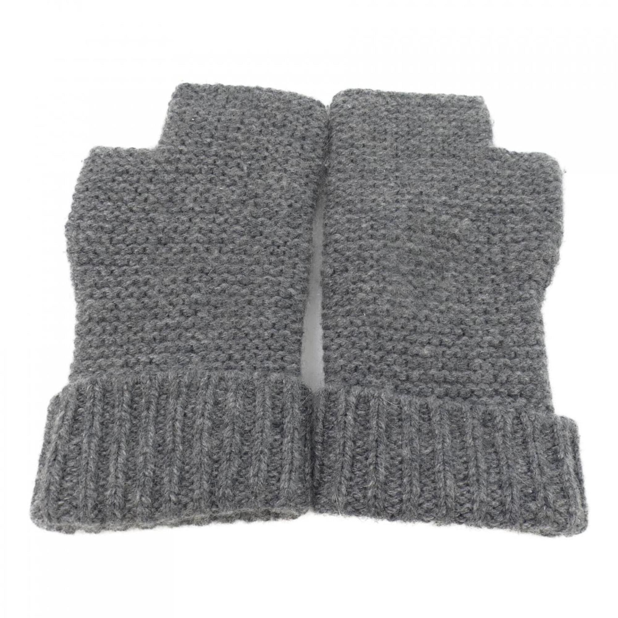 Hermes Gray Cashmere Warm Gloves (Pre-Owned)