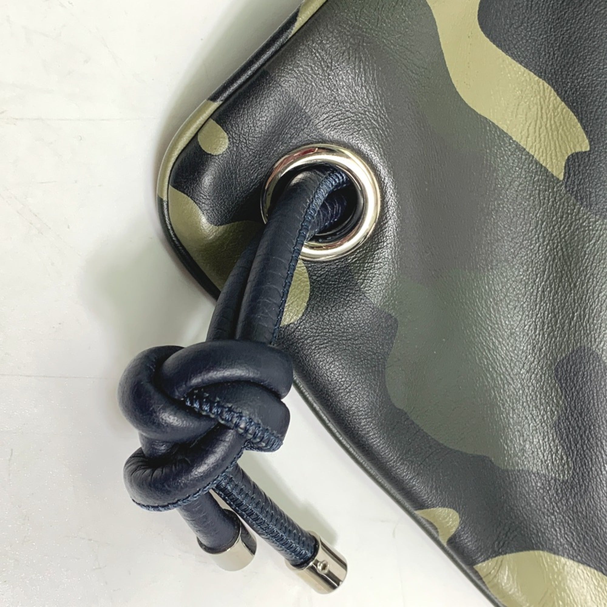 Dior Homme Green Leather Backpack (Pre-Owned)
