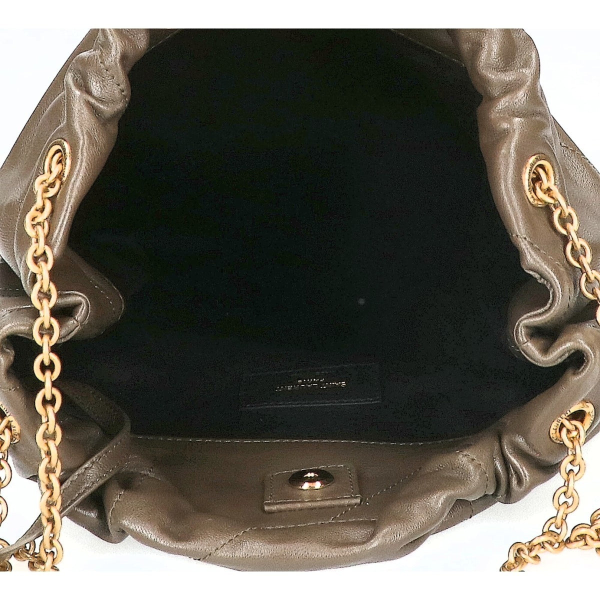 Yves Saint Laurent Khaki Leather Shoulder Bag (Pre-Owned)