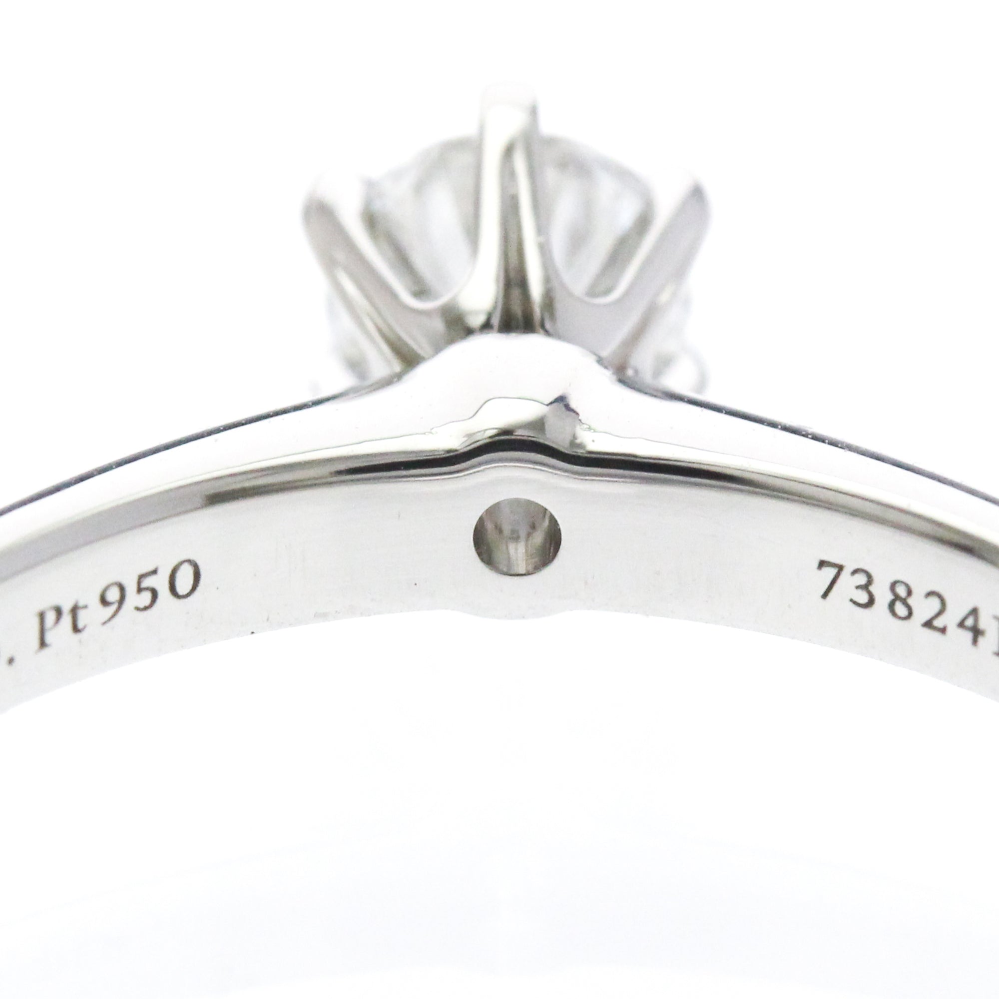 Tiffany & Co. Tiffany Setting Solitaire Ring Platinum With Diamond Silver Platinum Ring Jewelry (Pre-Owned)