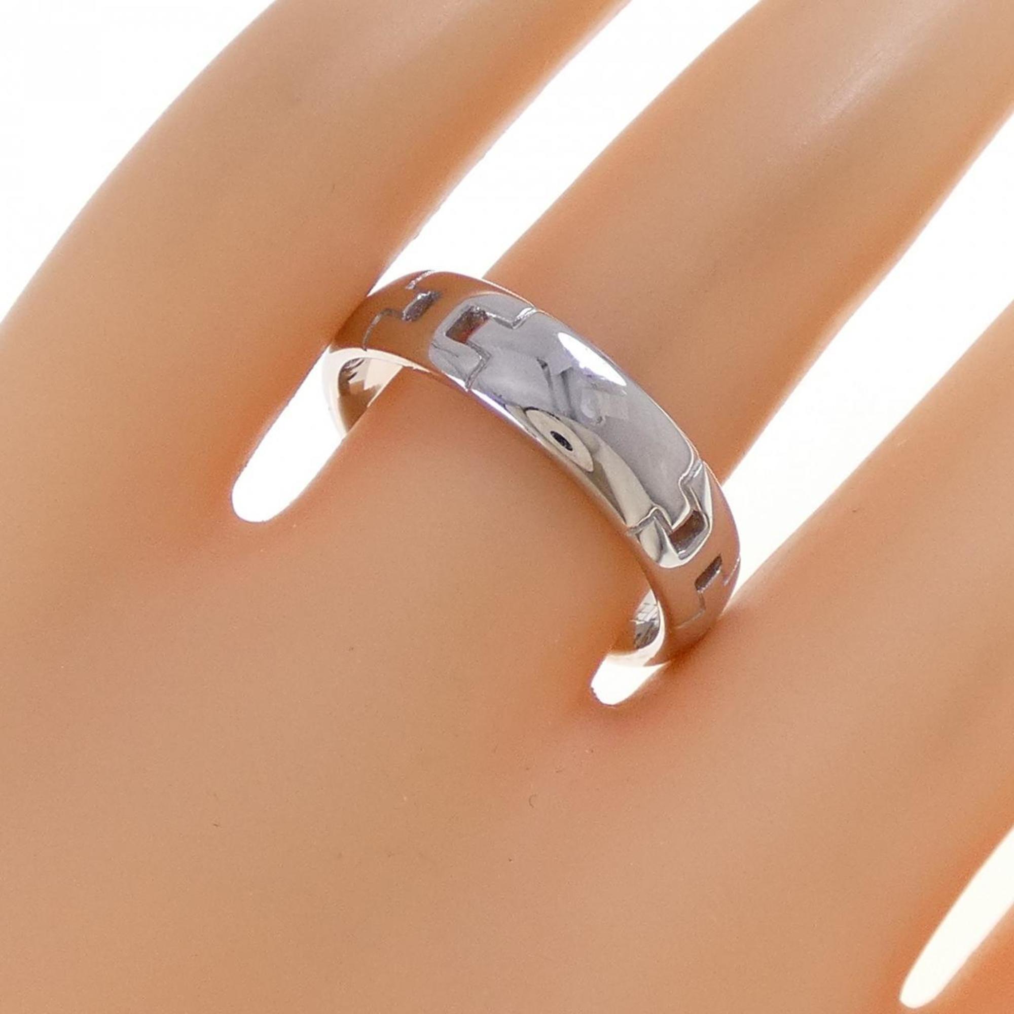 Hermes White Gold White Gold (18K) Band Ring (Pre-Owned)