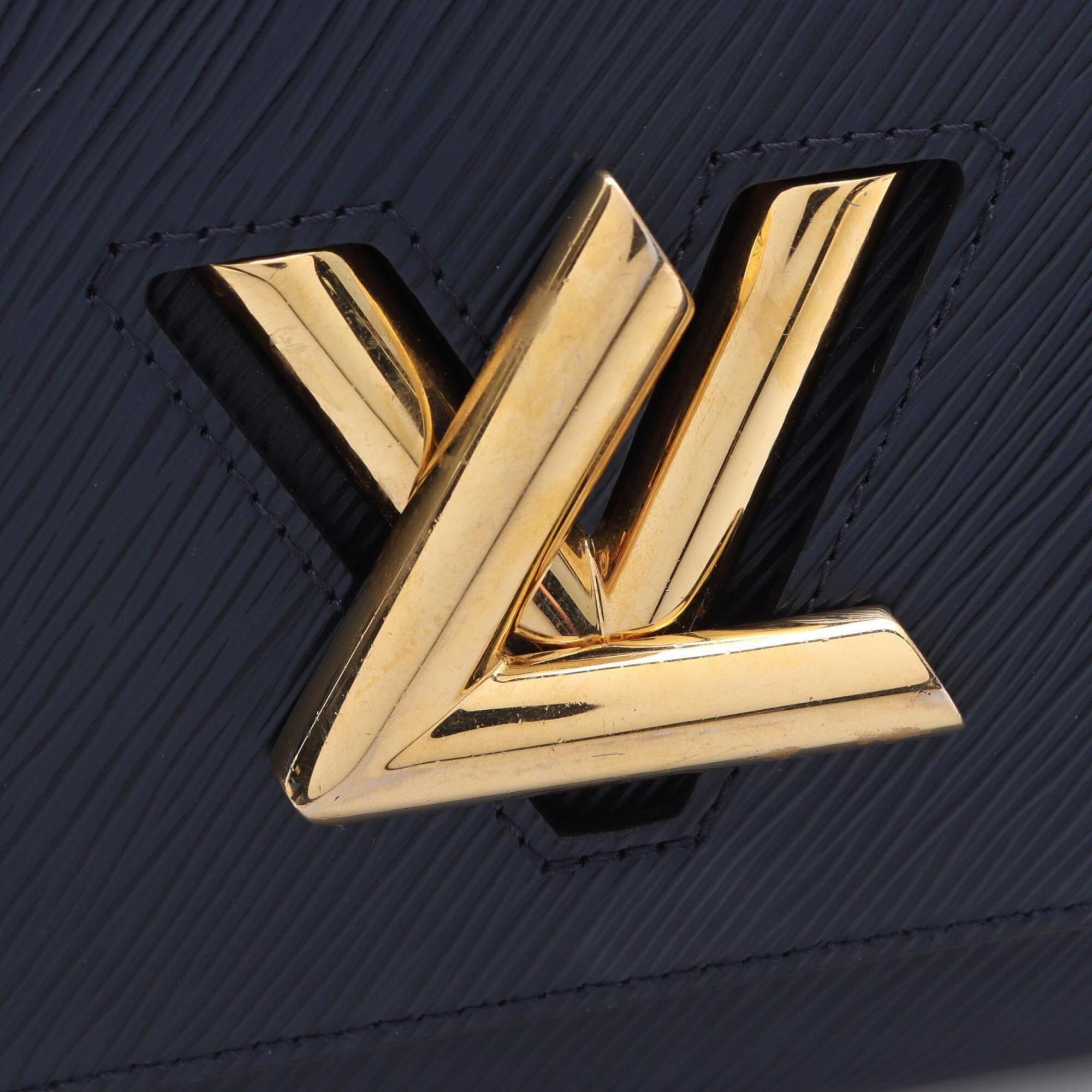 Louis Vuitton Navy Leather Handbag Shoulder Bag (Pre-Owned)