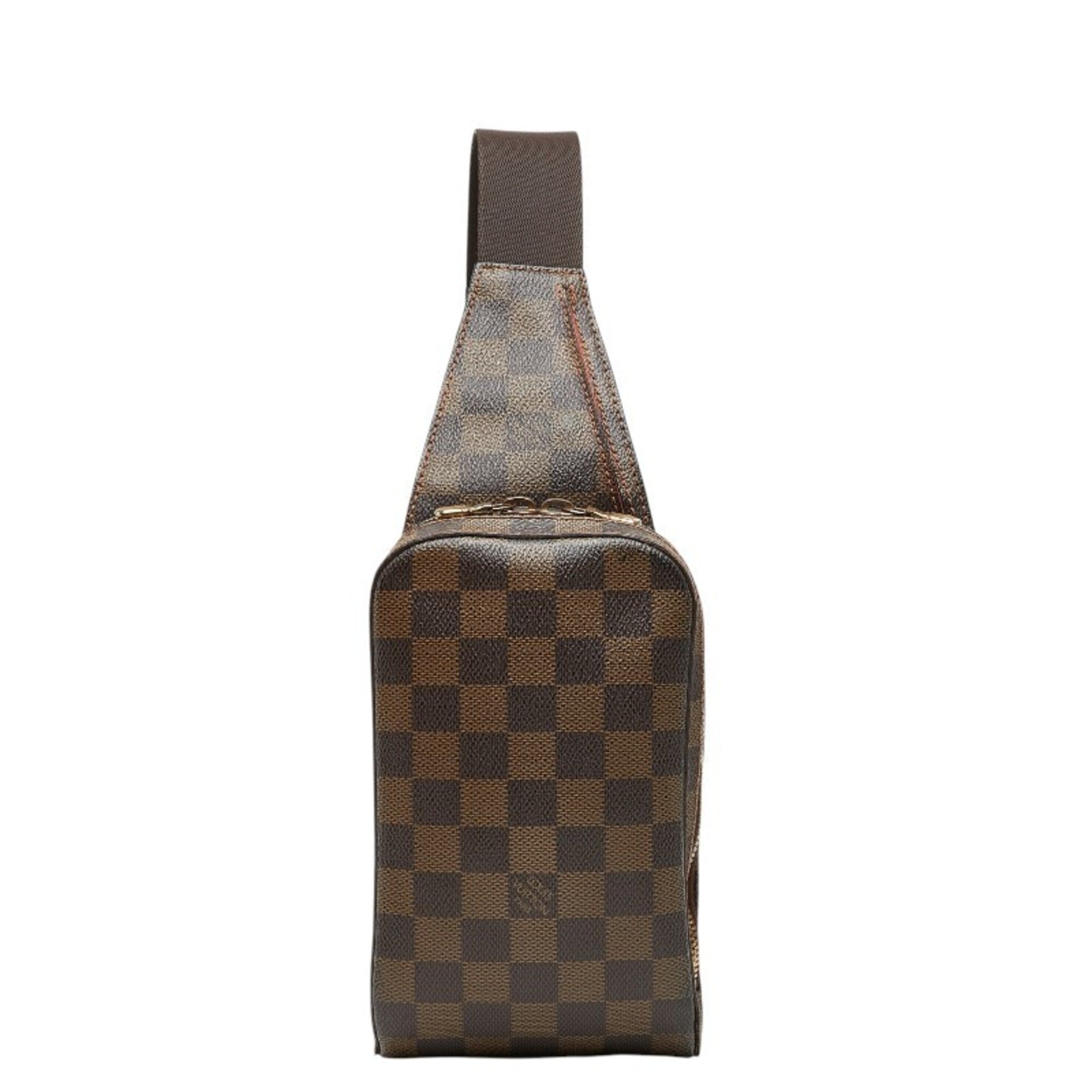 Louis Vuitton Damier Brown Pvc Leather Sling Bag (Pre-Owned)