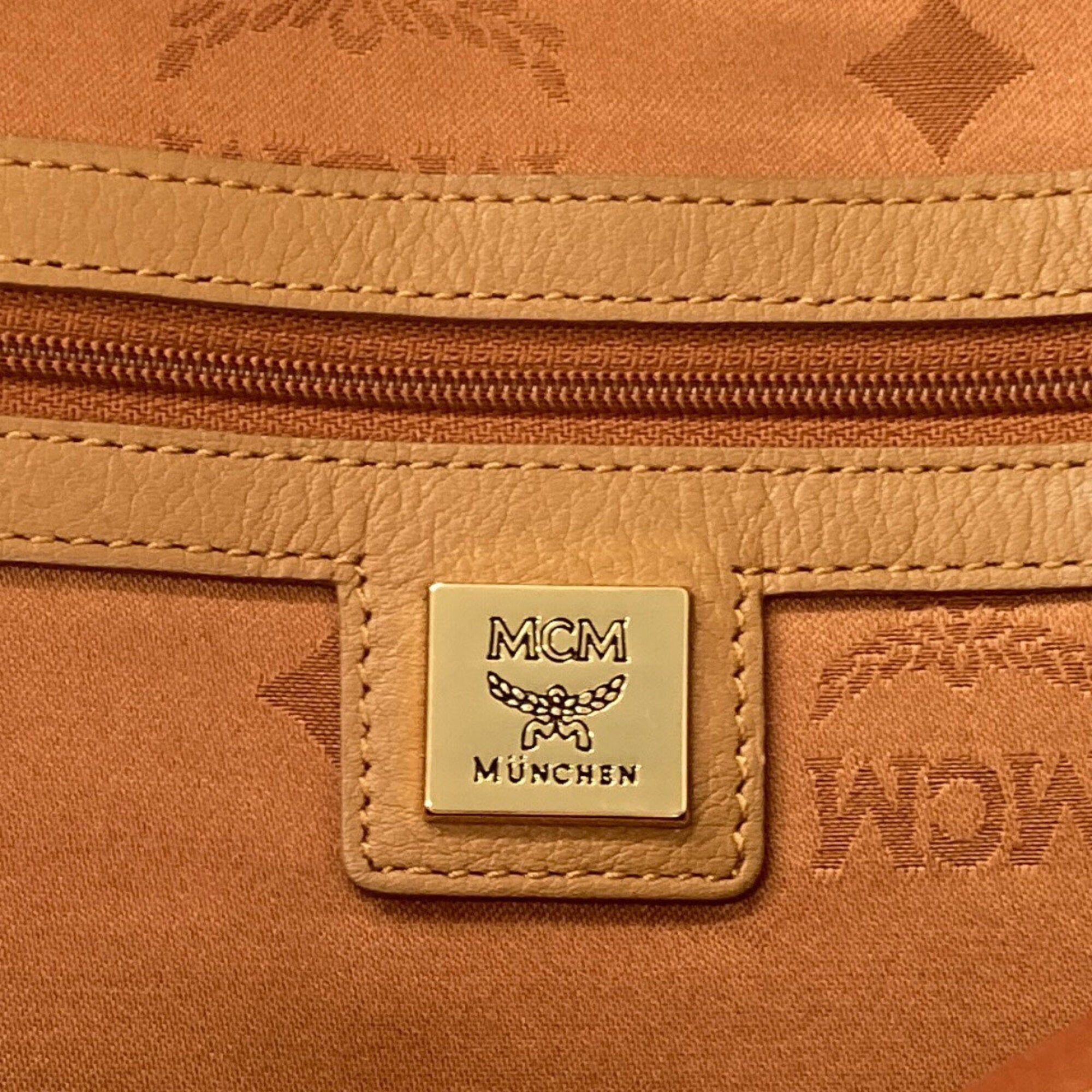 Mcm Brown Pvc Backpack (Pre-Owned)