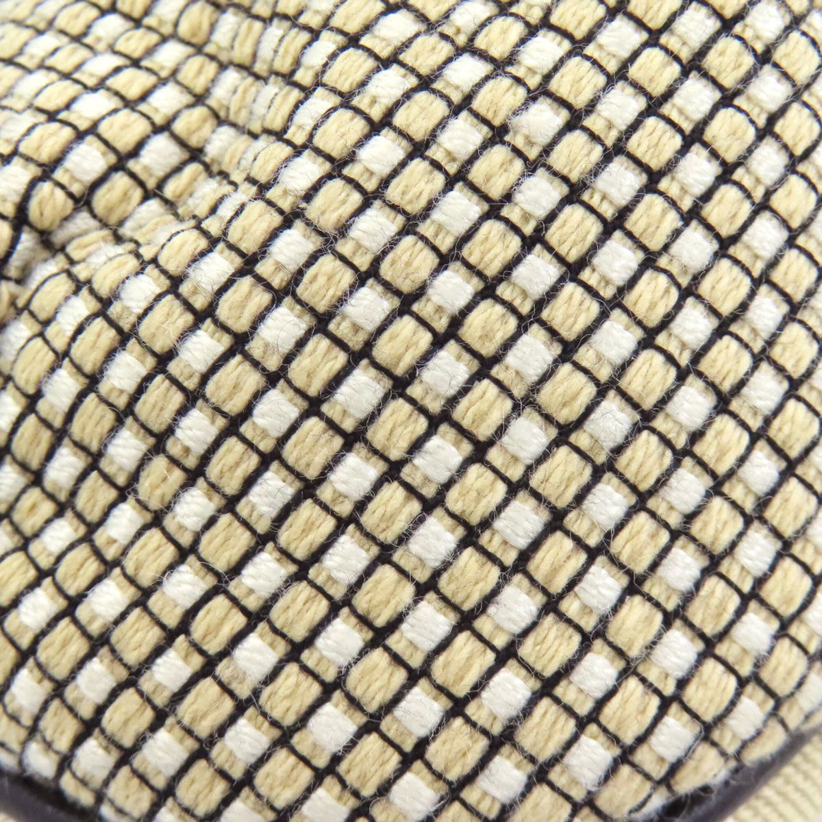 Longchamp Beige Black Canvas Handbag (Pre-Owned)