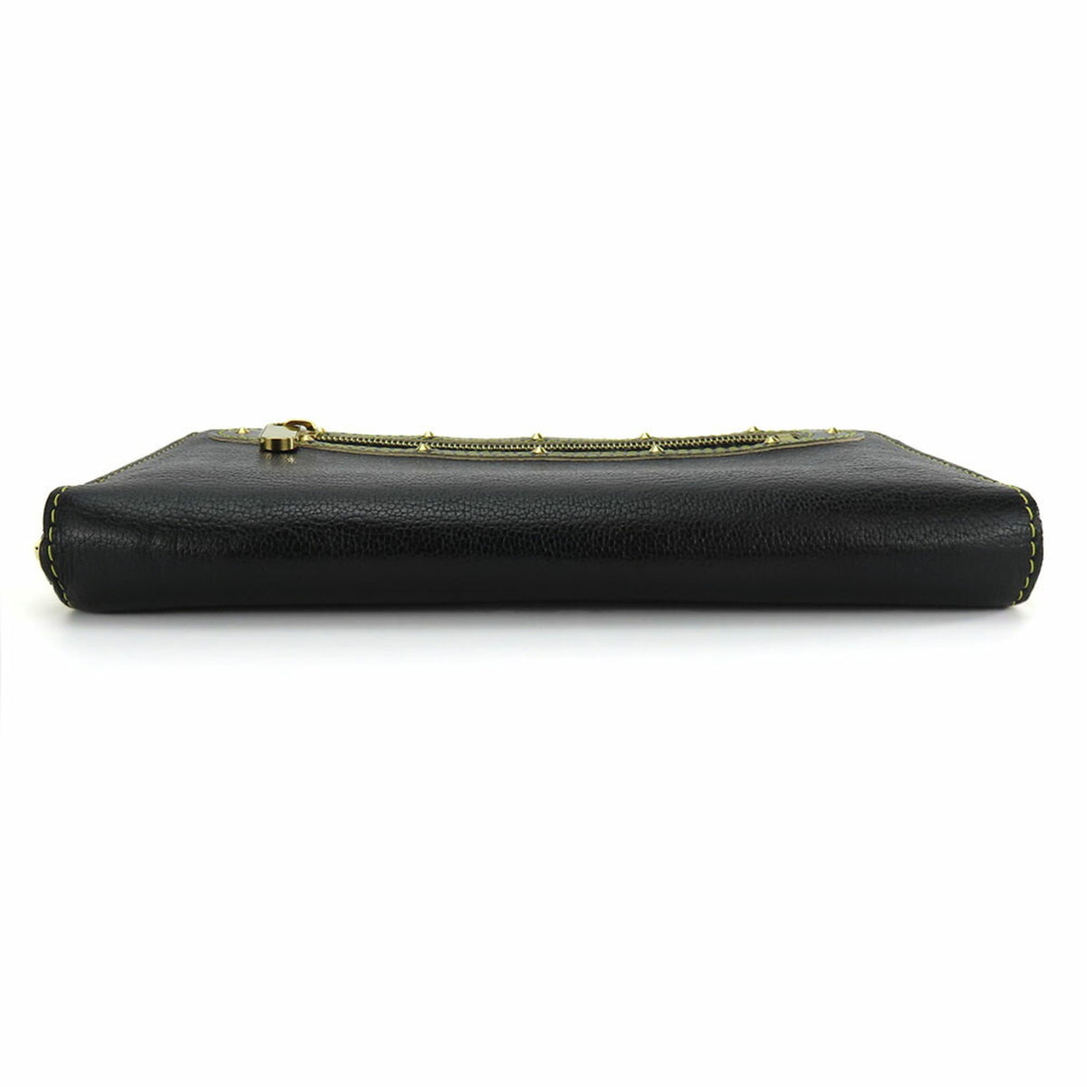 Louis Vuitton Black Leather Long Wallet (Bi-Fold) (Pre-Owned)