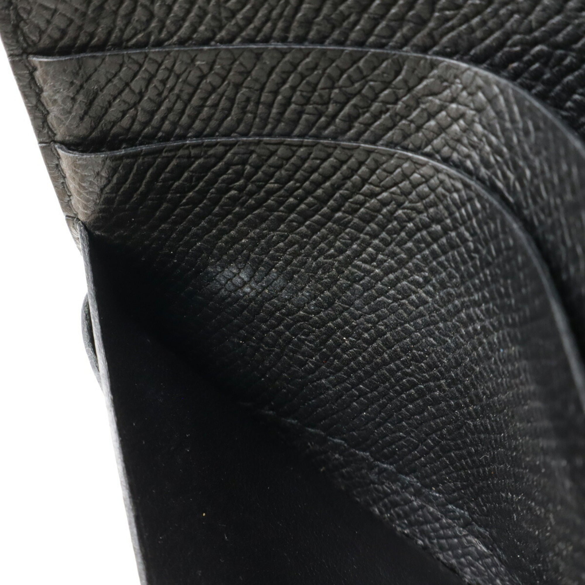 Hermes Black Epsom Leather Long Bill Wallet (Bi-Fold) (Pre-Owned)