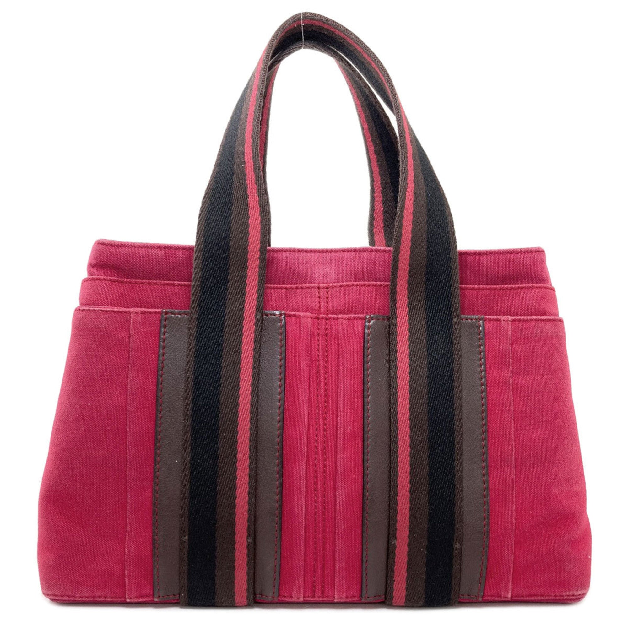 Hermes Pink Canvas Handbag (Pre-Owned)