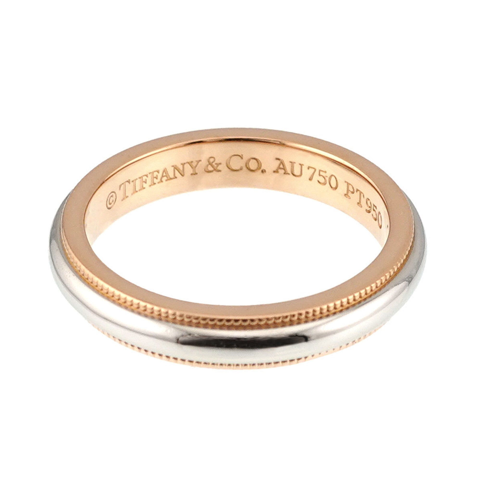 Tiffany Pink Gold (18K) Platinum 950 Band Ring (Pre-Owned)