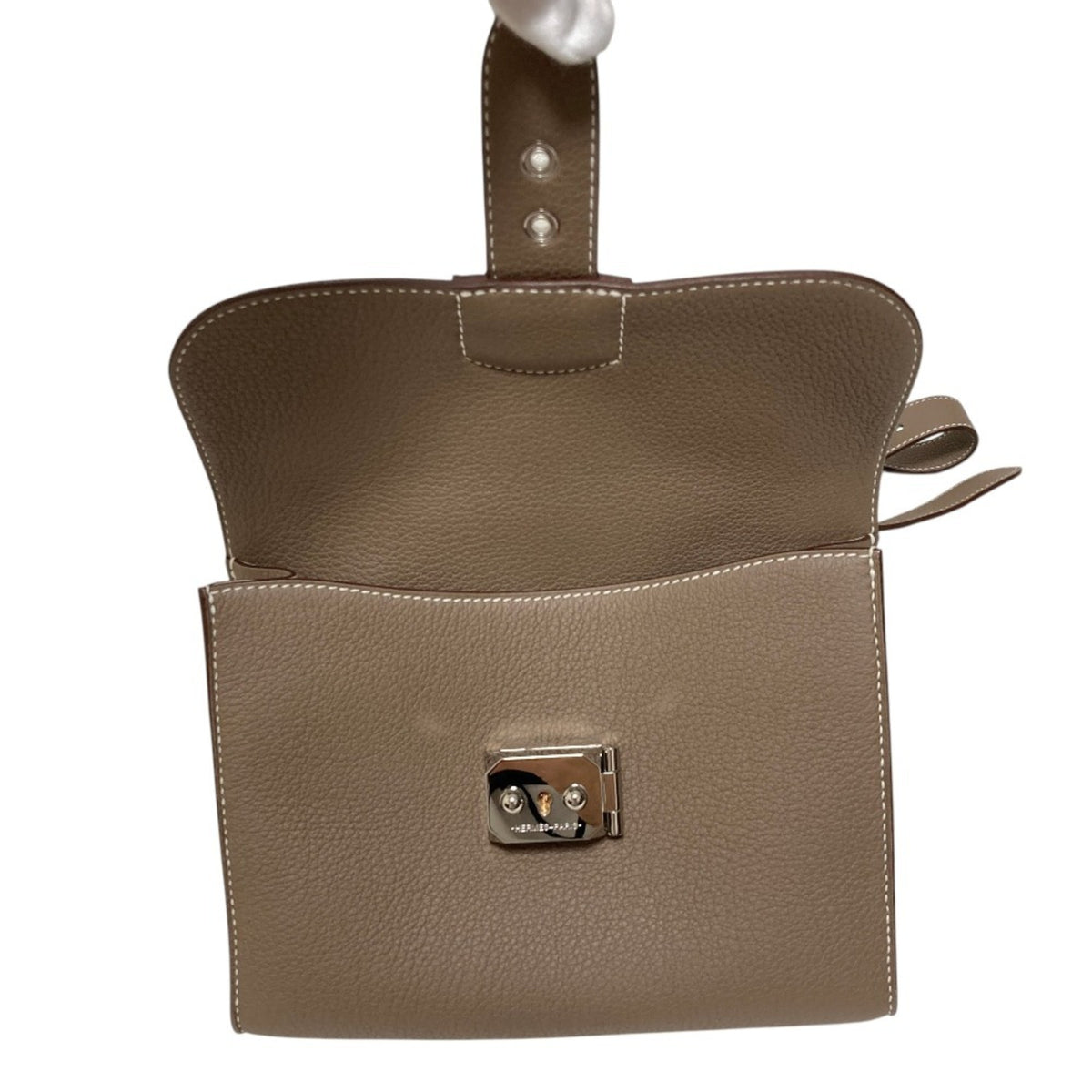 Hermes Sac A Depeche Etoupe Gray Shoulder Bag (Pre-Owned)
