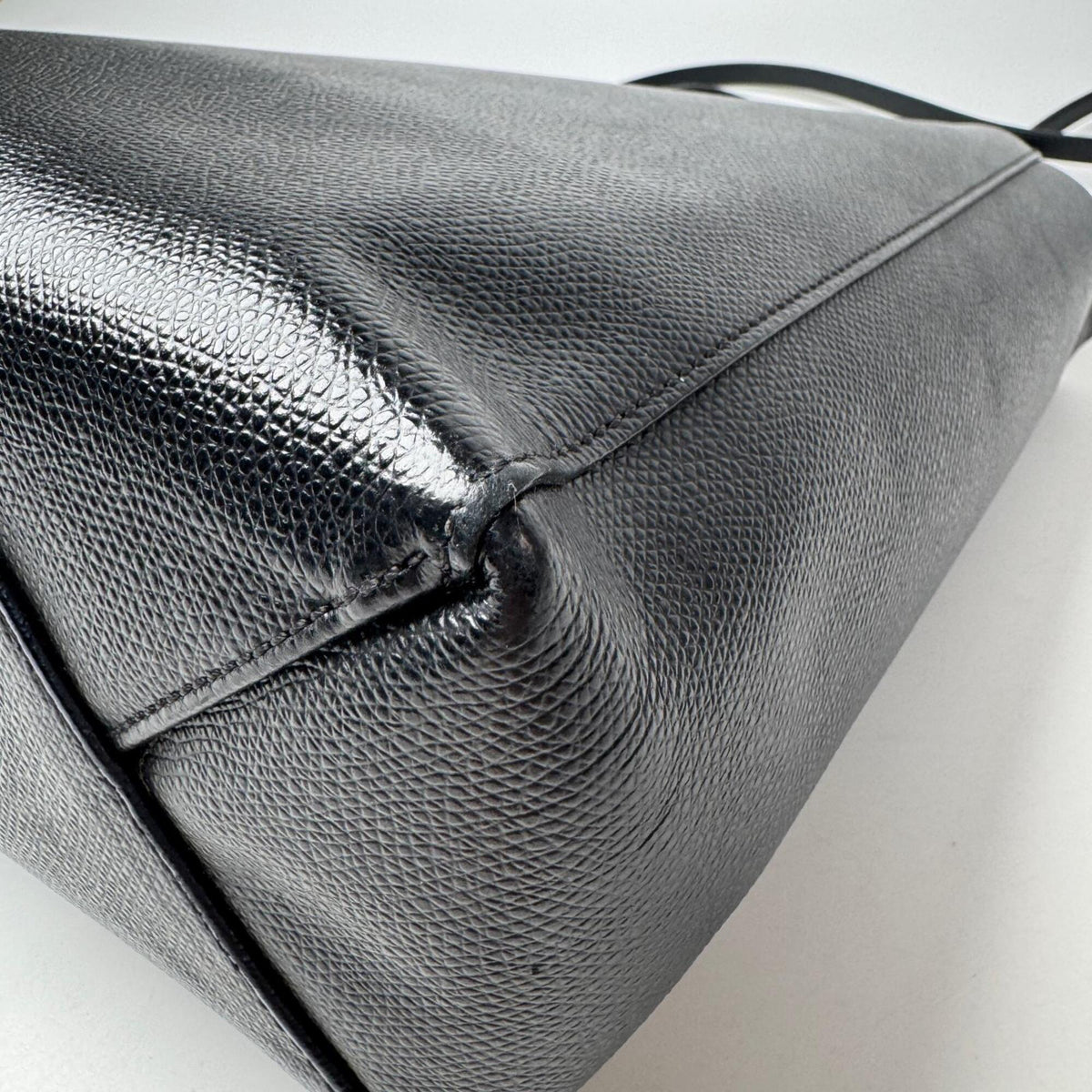 Celine Black Leather Shoulder Bag Tote Bag (Pre-Owned)