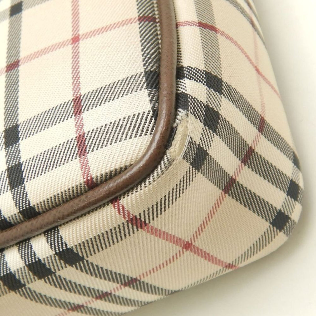 Burberry Brown Canvas Leather Shoulder Bag (Pre-Owned)