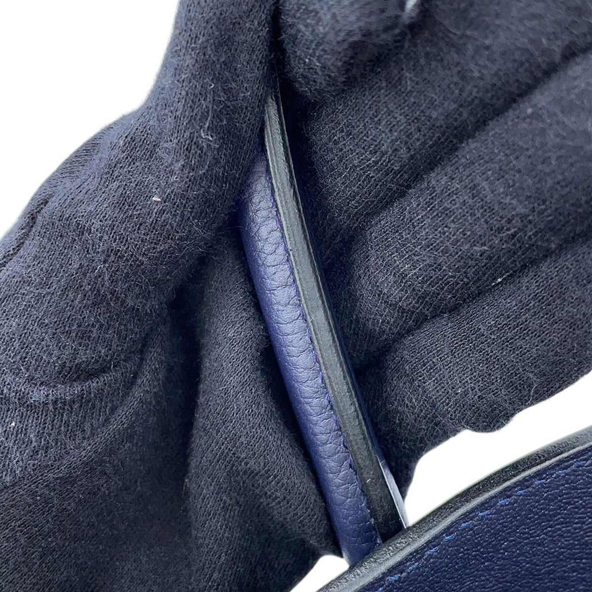Hermes Blue Nuit Togo Leather Handbag (Pre-Owned)