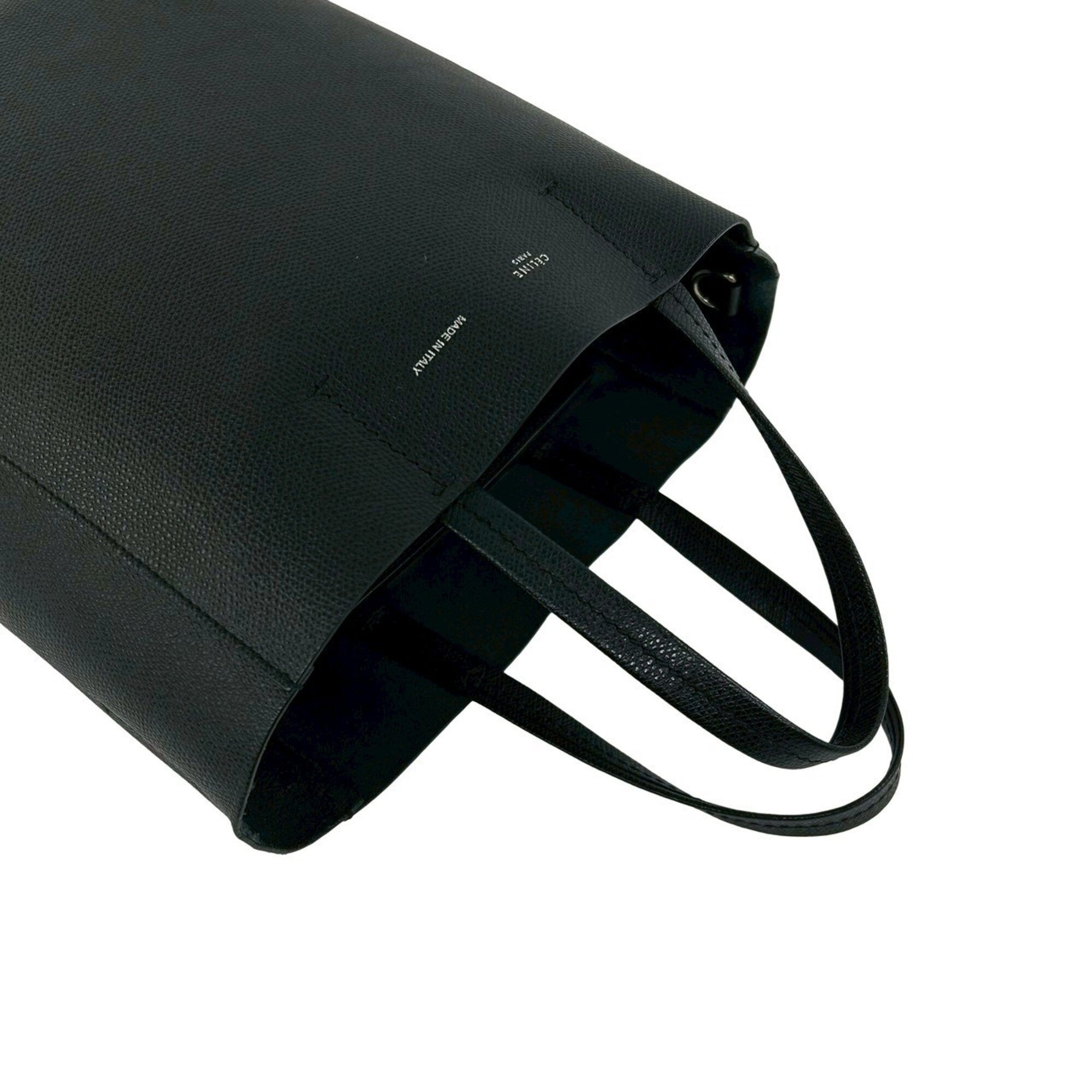 Celine Black Leather Handbag Shoulder Bag Tote Bag (Pre-Owned)