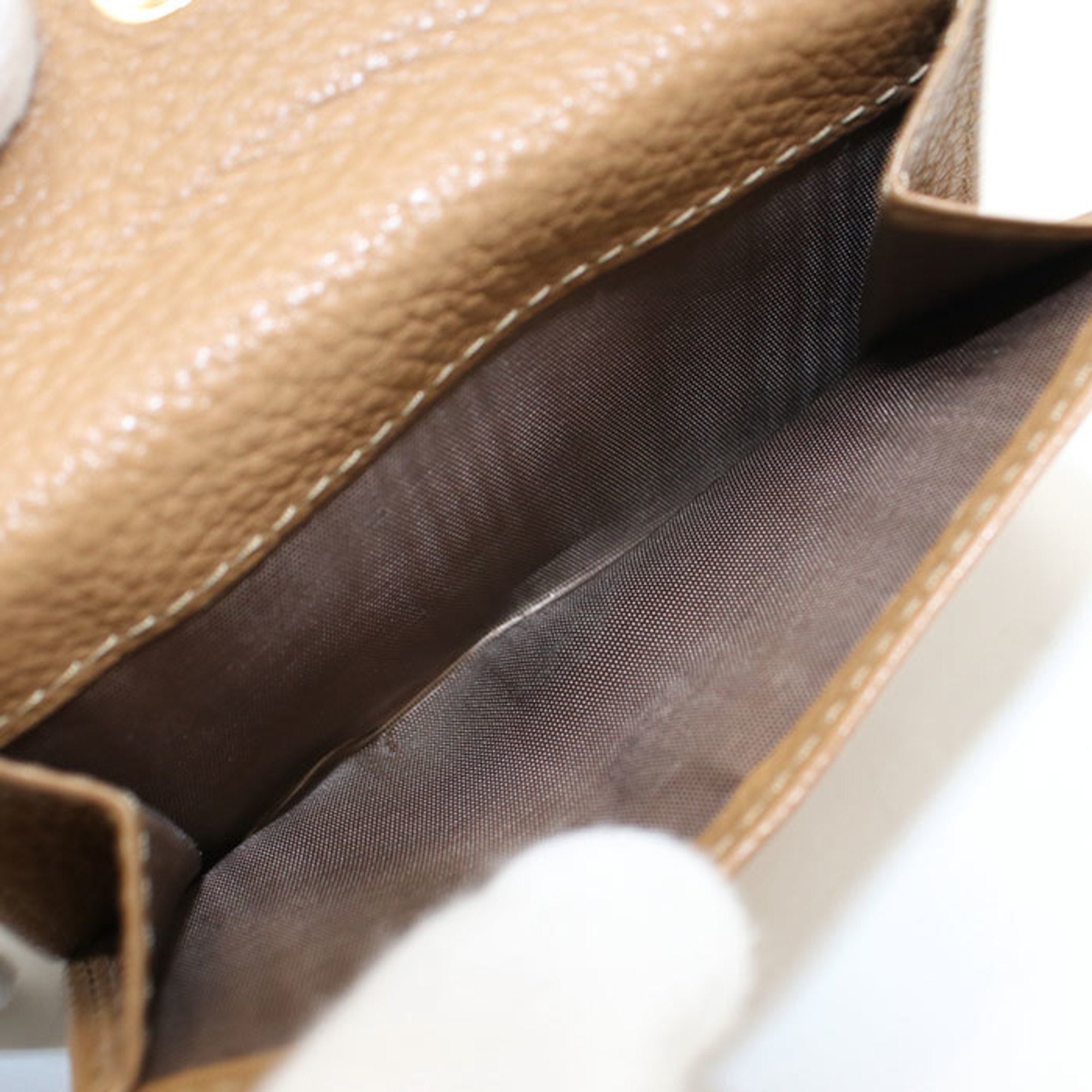 Miu Miu Brown Leather Wallet (Tri-Fold) (Pre-Owned)