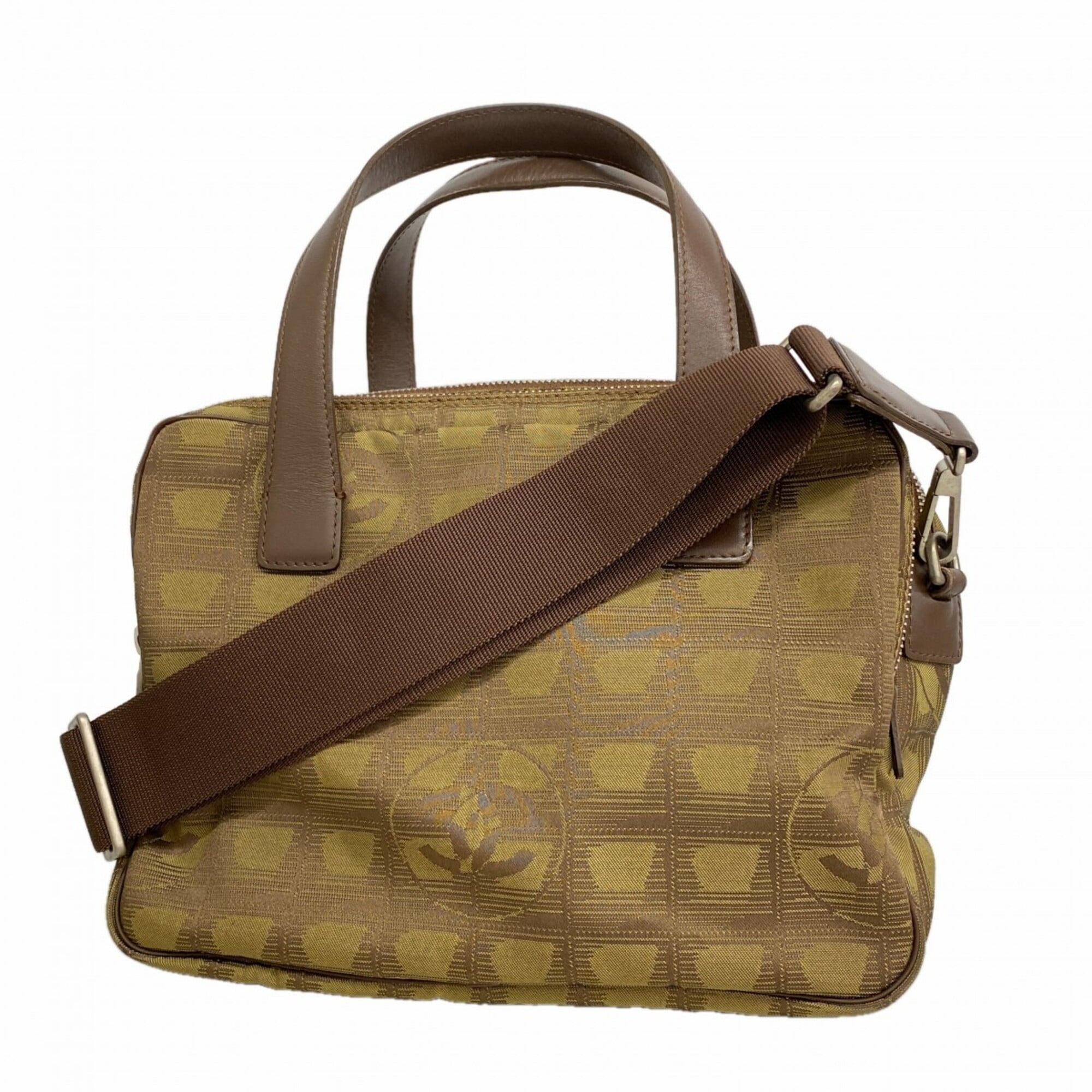 Chanel Khaki Nylon Handbag (Pre-Owned)