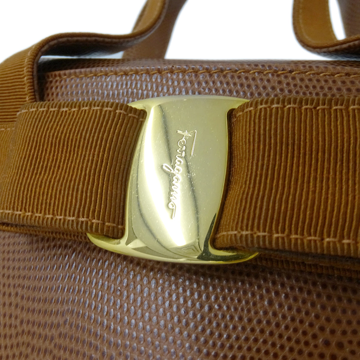 Salvatore Ferragamo Brown Leather Handbag (Pre-Owned)
