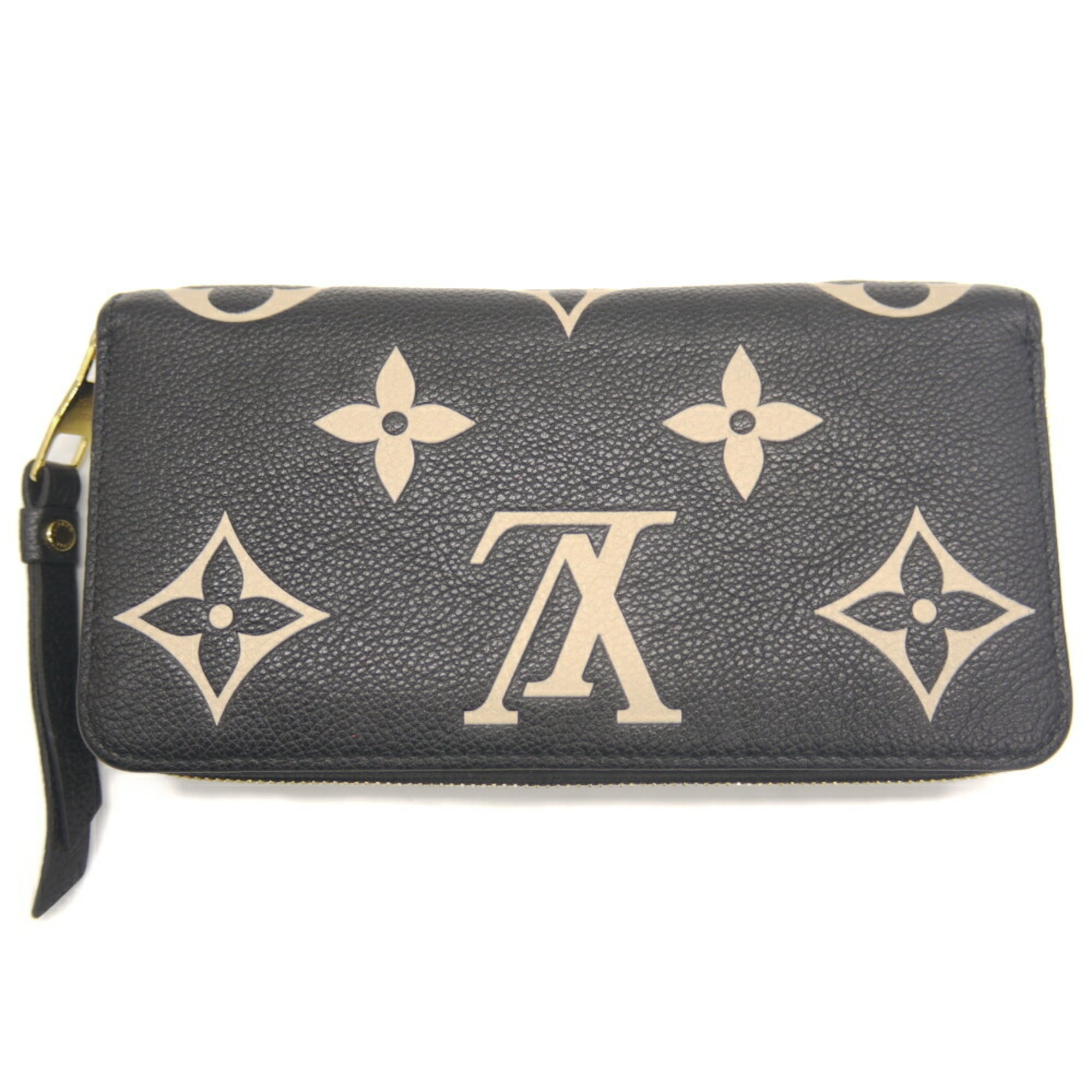 Louis Vuitton Monogram Empreinte Beige Black Monogram Empreinte Long Wallet (Bi-Fold) (Pre-Owned)