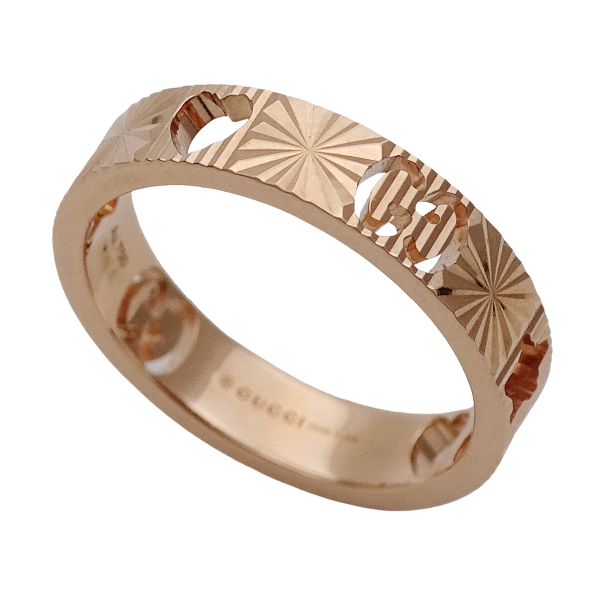 Gucci Pink Gold Pink Gold (18K) Band Ring (Pre-Owned)