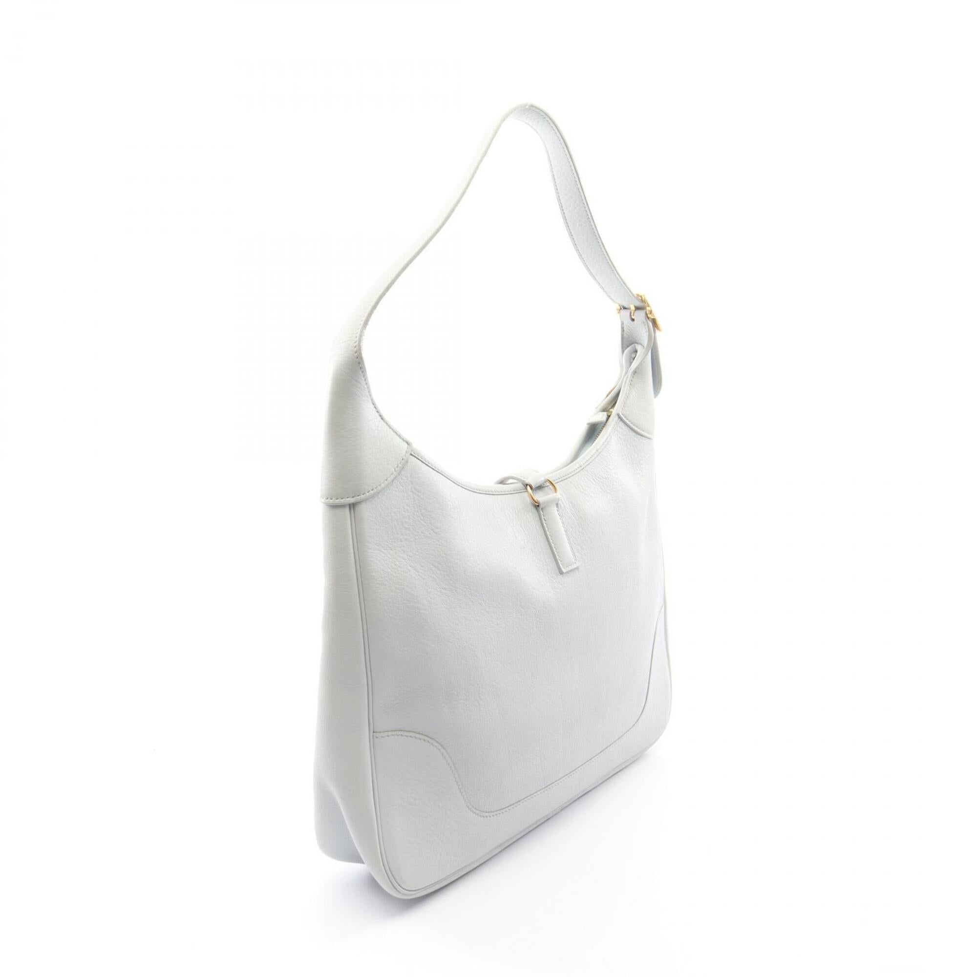 Hermes Blue Leather Handbag Shoulder Bag (Pre-Owned)
