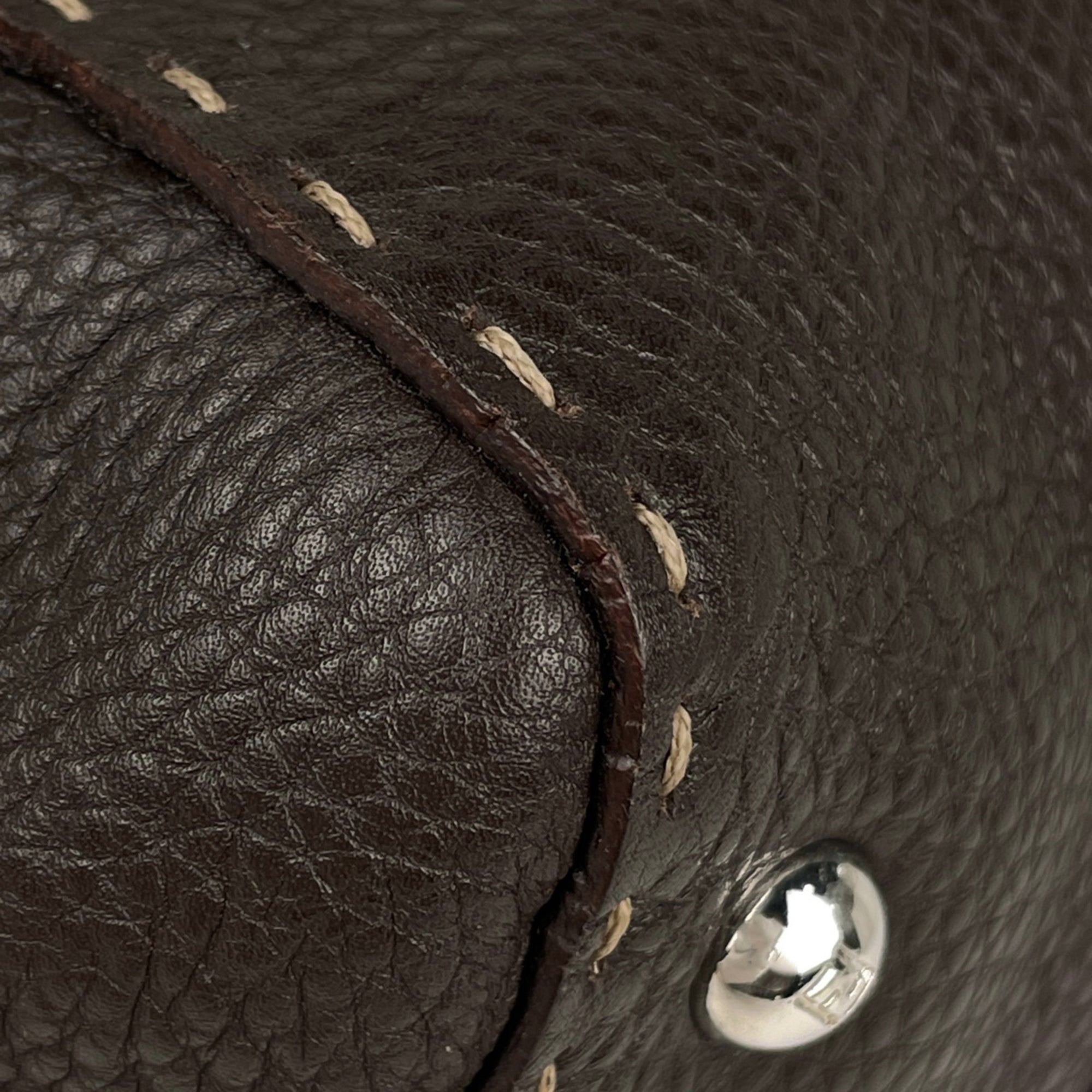 Fendi Brown Leather Handbag Tote Bag (Pre-Owned)