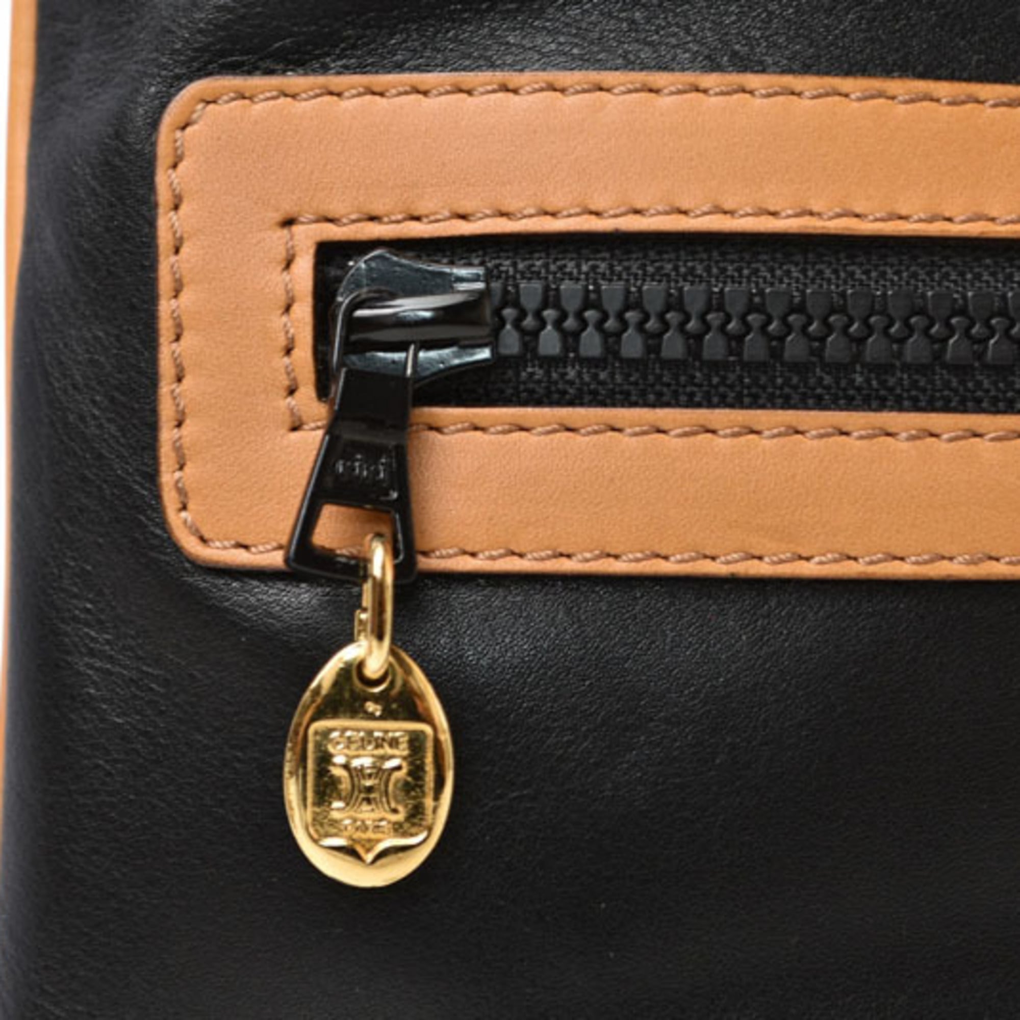 Celine Black Leather Clutch Bag Pouch (Pre-Owned)