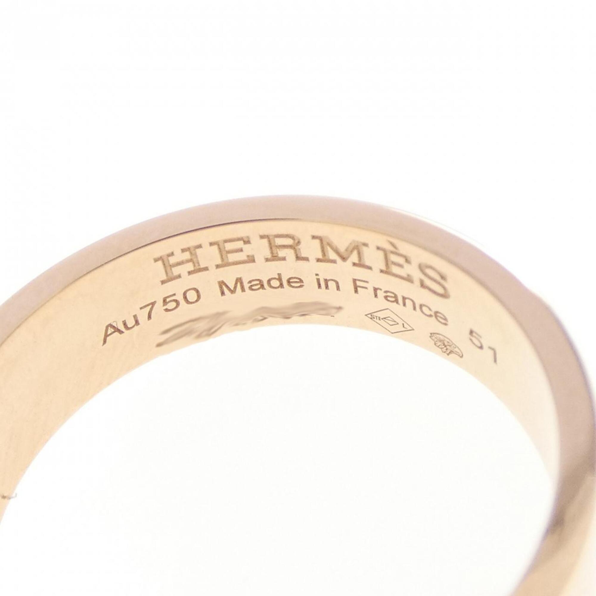 Hermes Pink Gold Pink Gold (18K) Band Ring (Pre-Owned)