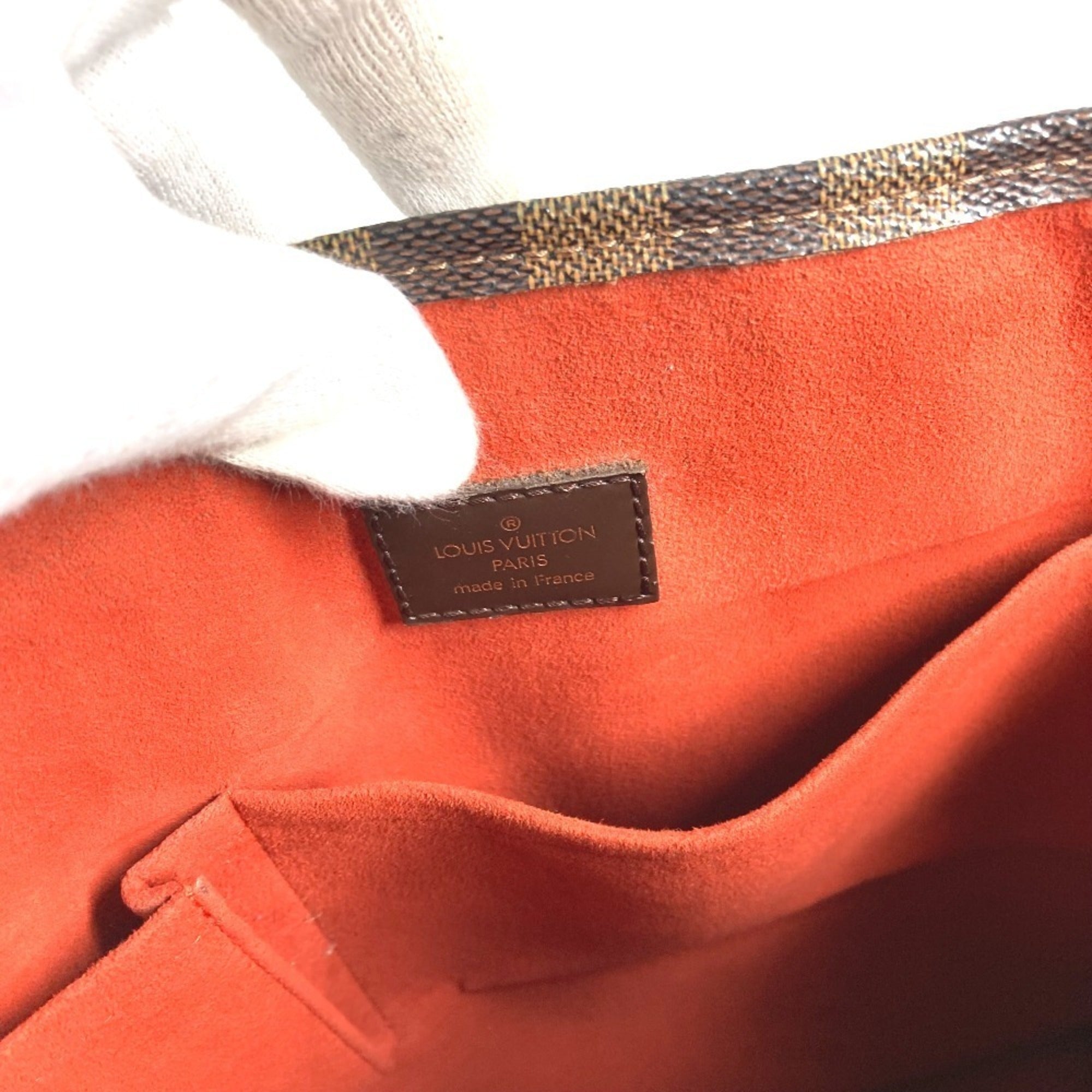 Louis Vuitton Brown Damier Canvas Ebene Damier Canvas Handbag Tote Bag (Pre-Owned)