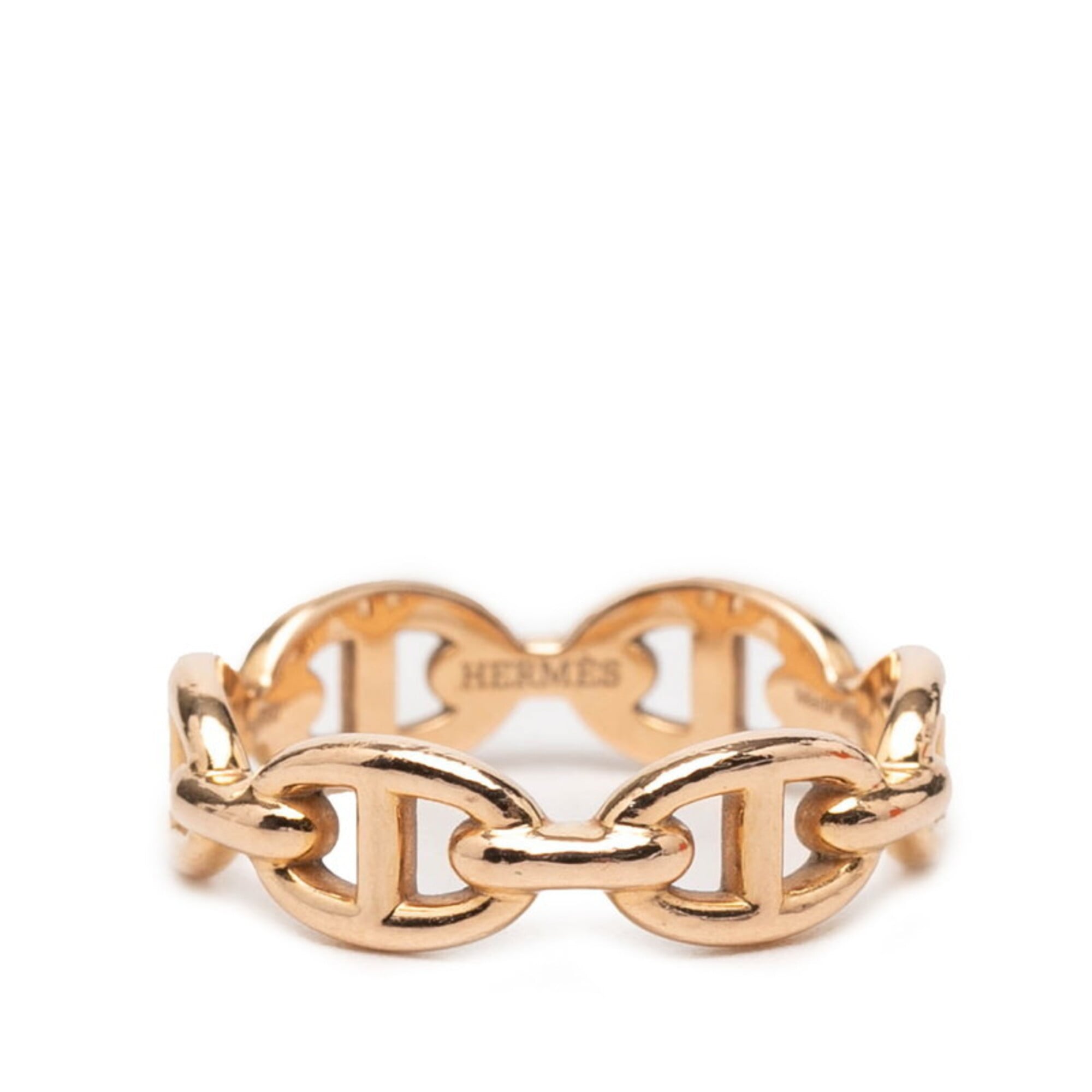 Hermes Pink Gold (18K) Band Ring (Pre-Owned)