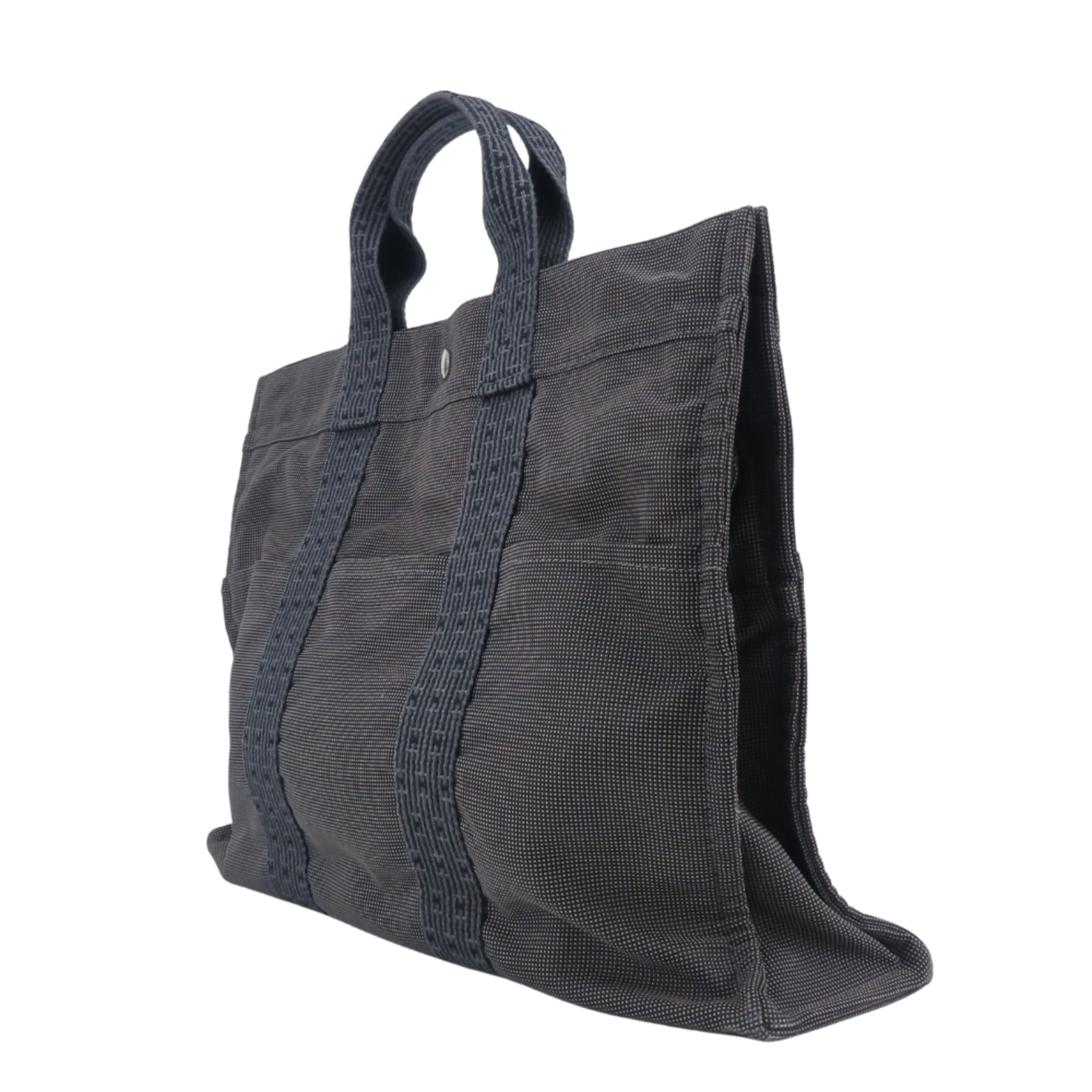 Hermes Gray Polyester Tote Bag (Pre-Owned)