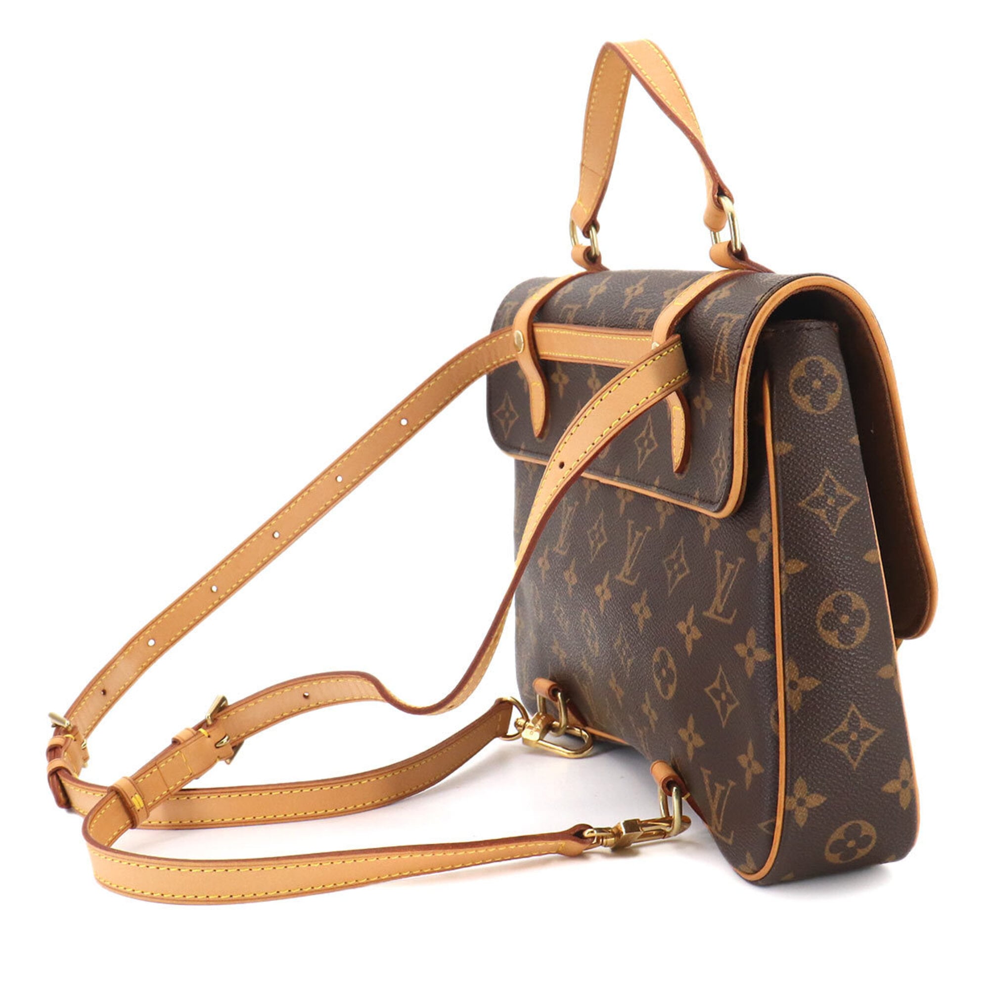 Louis Vuitton Brown Monogram Monogram Backpack Handbag Shoulder Bag (Pre-Owned)