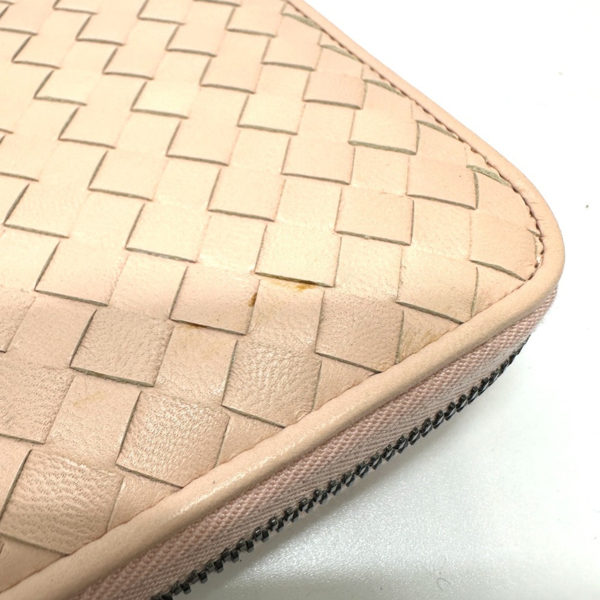 Bottega Veneta Pink Intrecciato Long Wallet (Bi-Fold) (Pre-Owned)