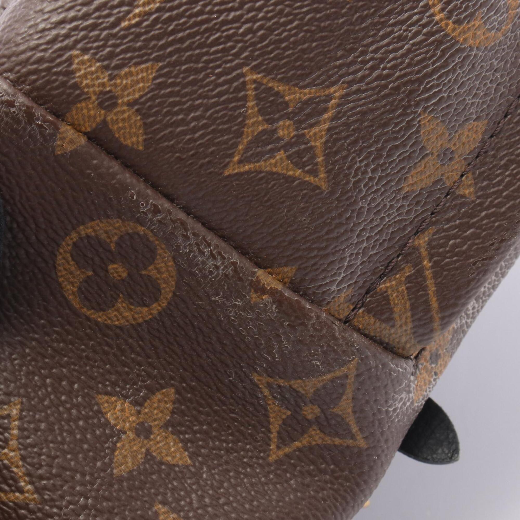 Louis Vuitton Black Brown Monogram Monogram Leather Backpack (Pre-Owned)
