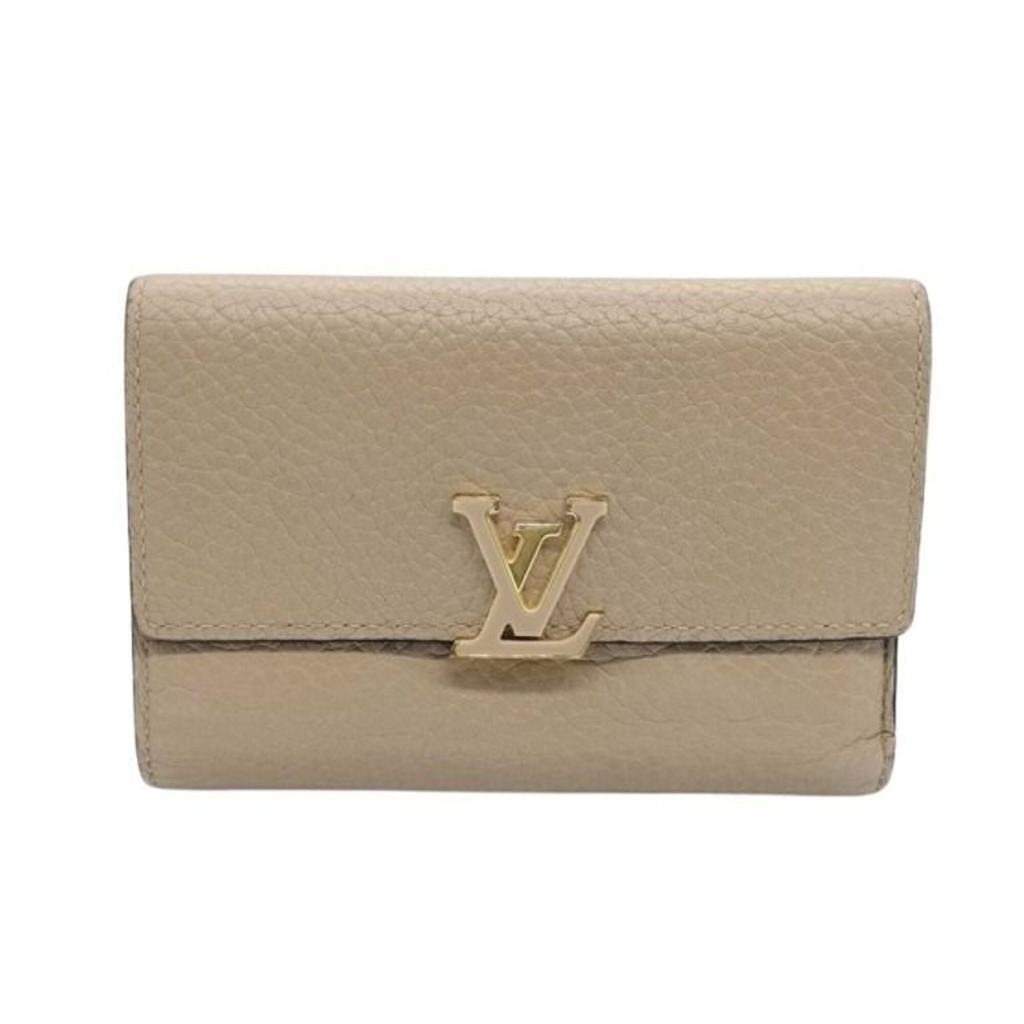 Louis Vuitton Beige Galle Wallet (Tri-Fold) (Pre-Owned)