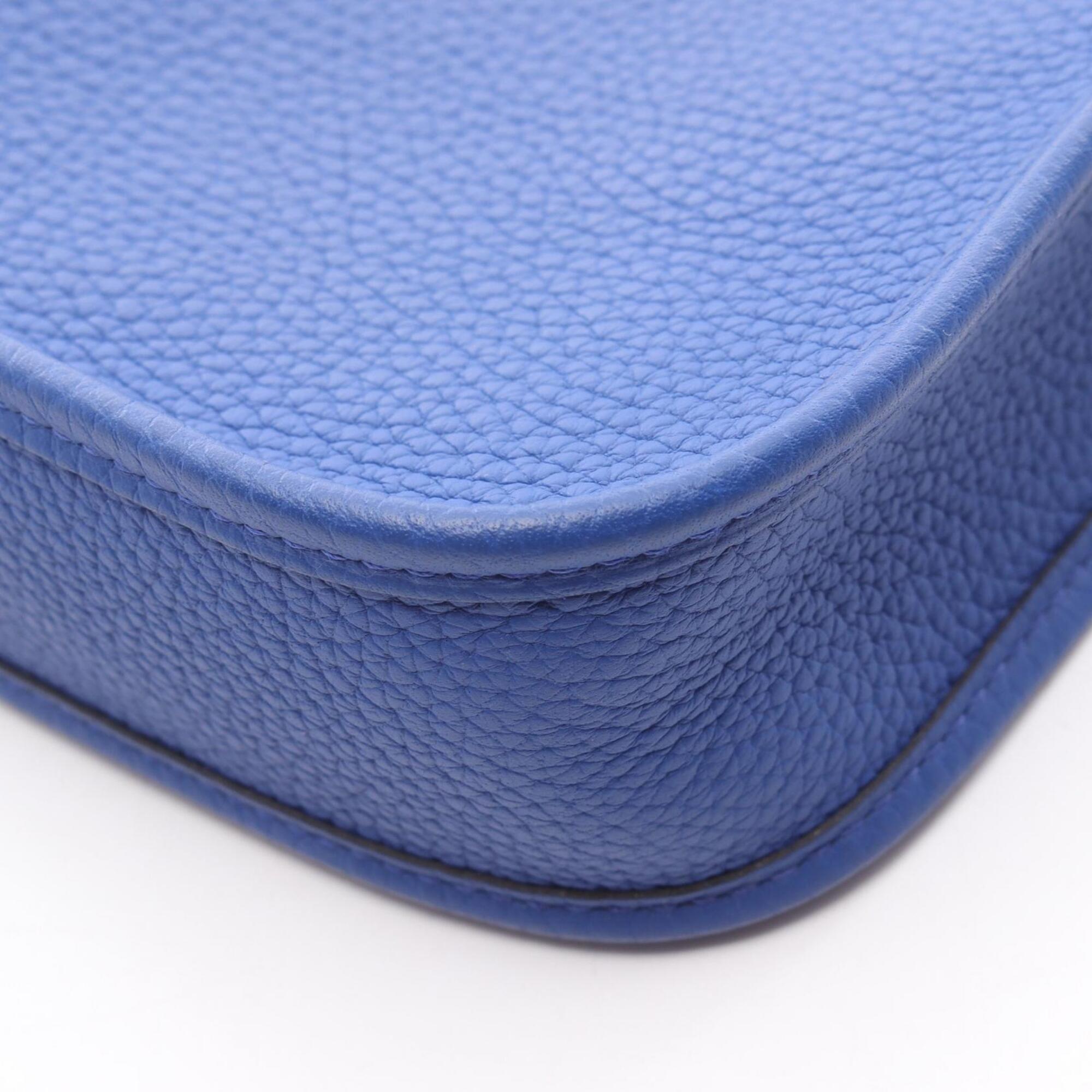 Hermes Blue Blue Royal Taurillon Clemence Leather Leather Handbag Shoulder Bag (Pre-Owned)