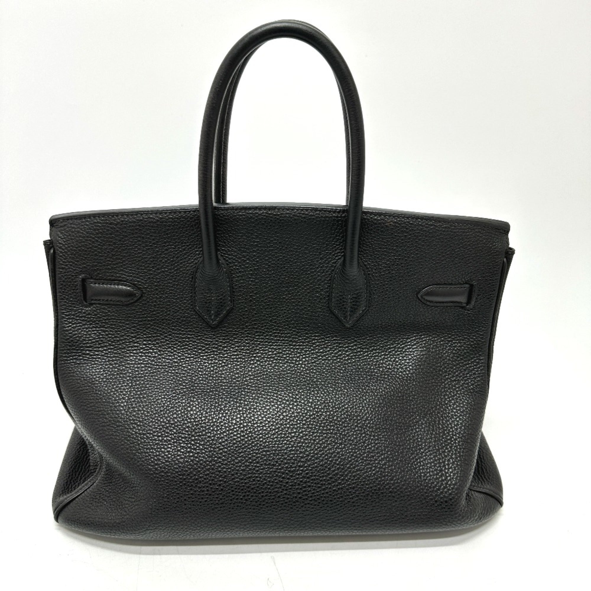 Hermes Black Leather Handbag (Pre-Owned)