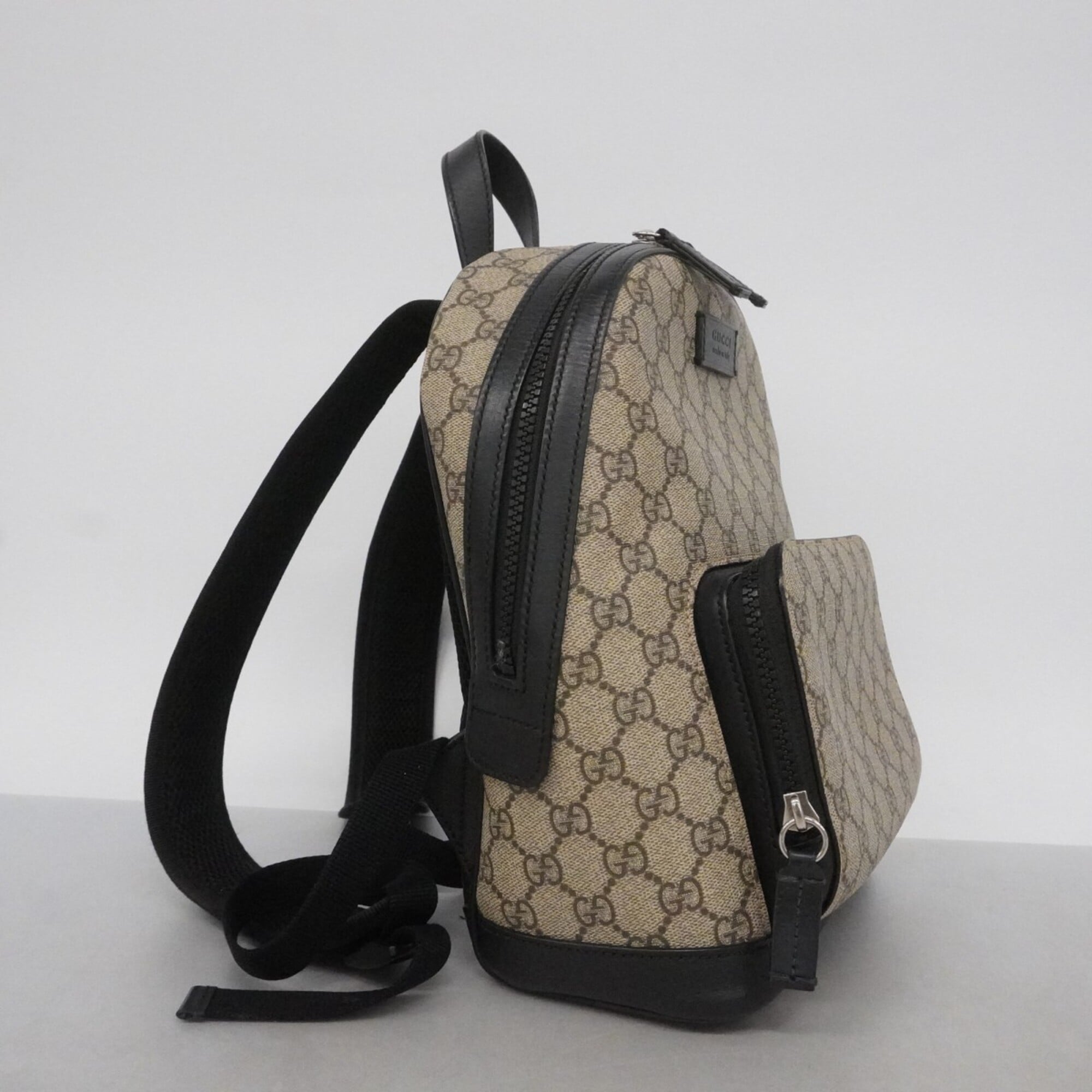 Gucci Black Brown Pvc Backpack (Pre-Owned)