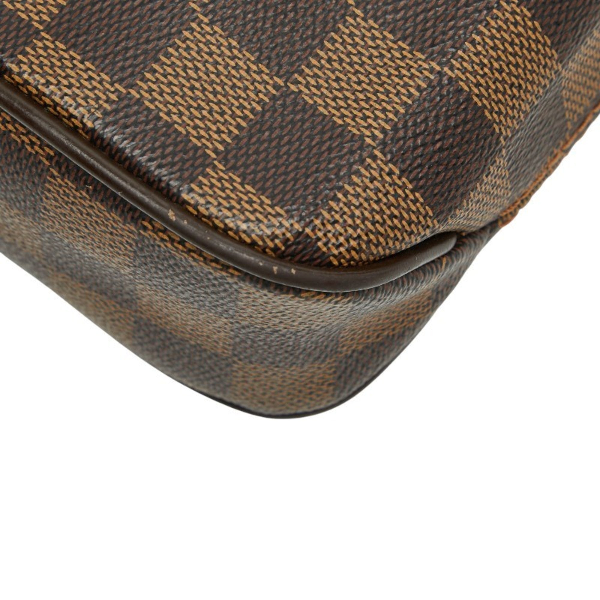 Louis Vuitton Brown Damier Canvas Pvc Leather Clutch Bag Pochette (Pre-Owned)