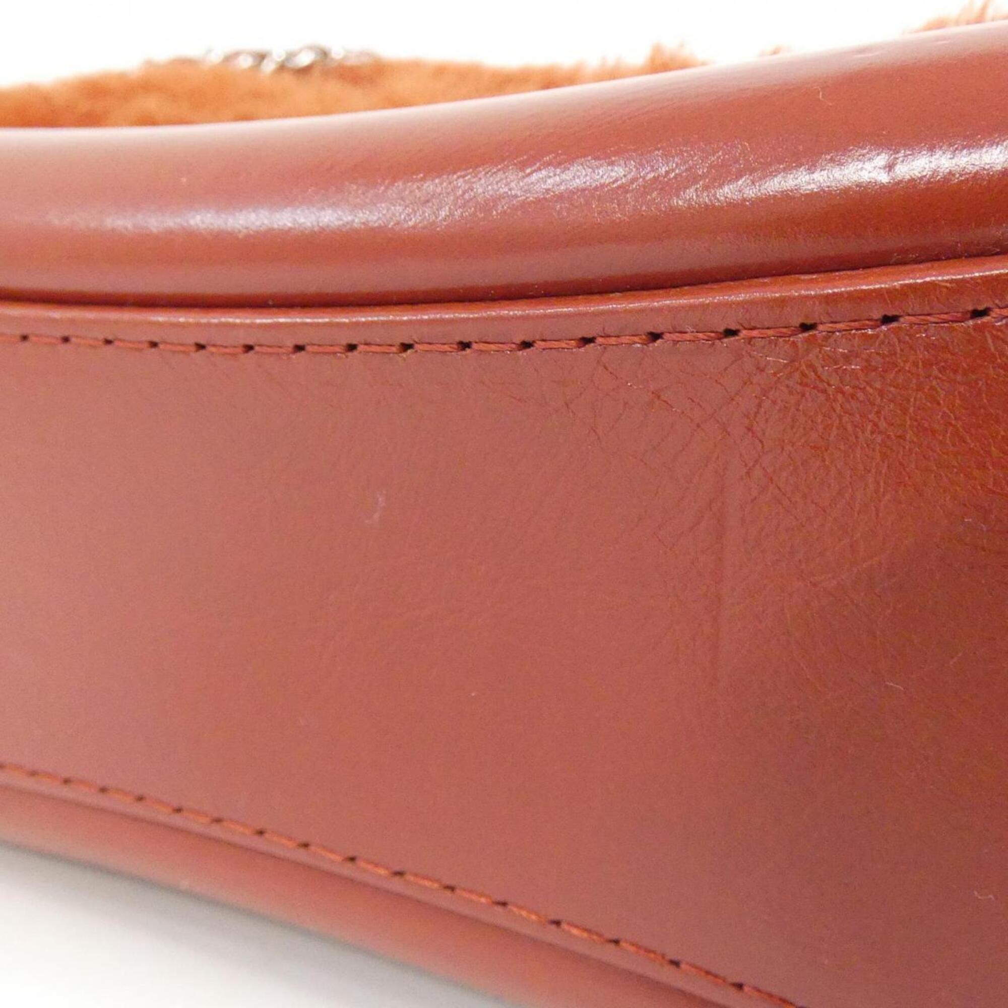 Chanel Brown Leather Shoulder Bag (Pre-Owned)