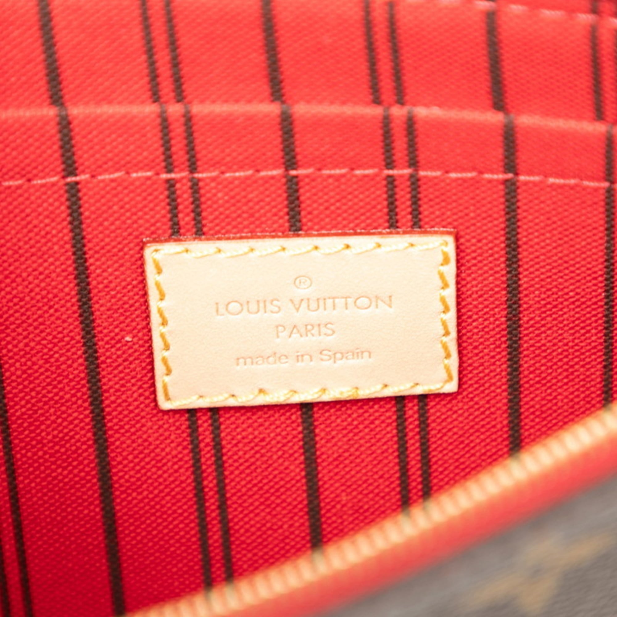 Louis Vuitton Brown Red Color Pvc Pouch (Pre-Owned)