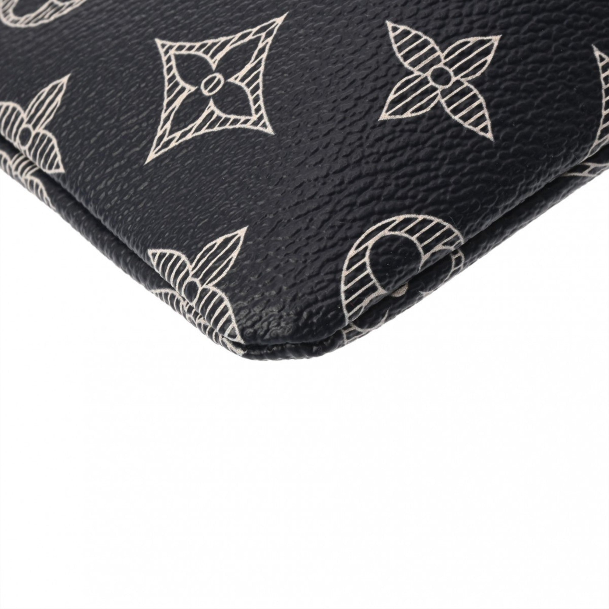 Louis Vuitton Navy Leather Clutch Bag Pochette (Pre-Owned)