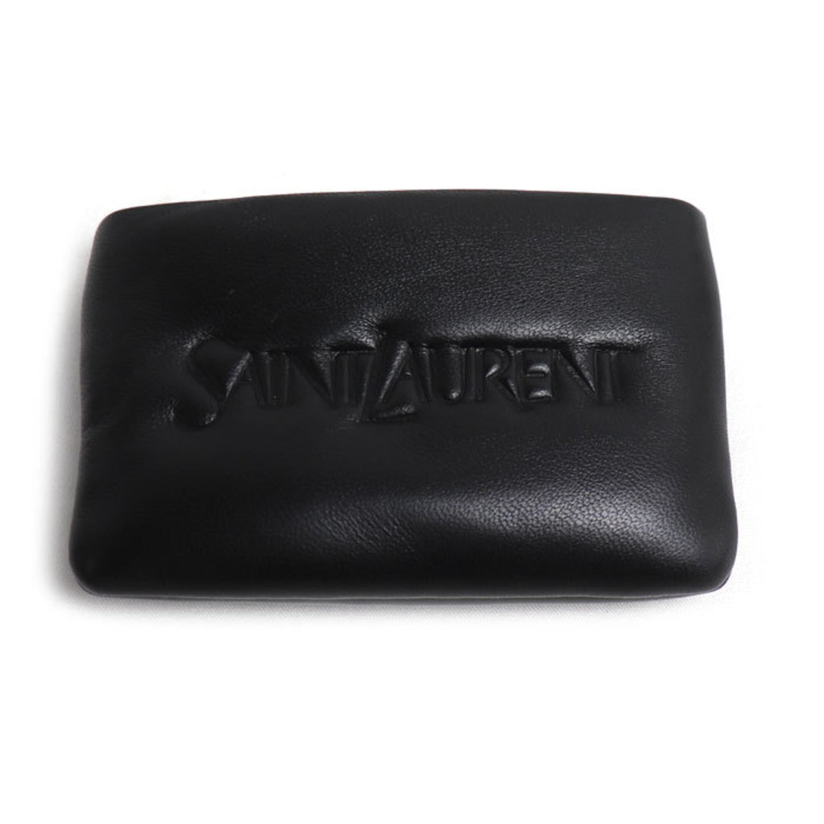 Saint Laurent Black Leather Coin Purse/Coin Case (Pre-Owned)