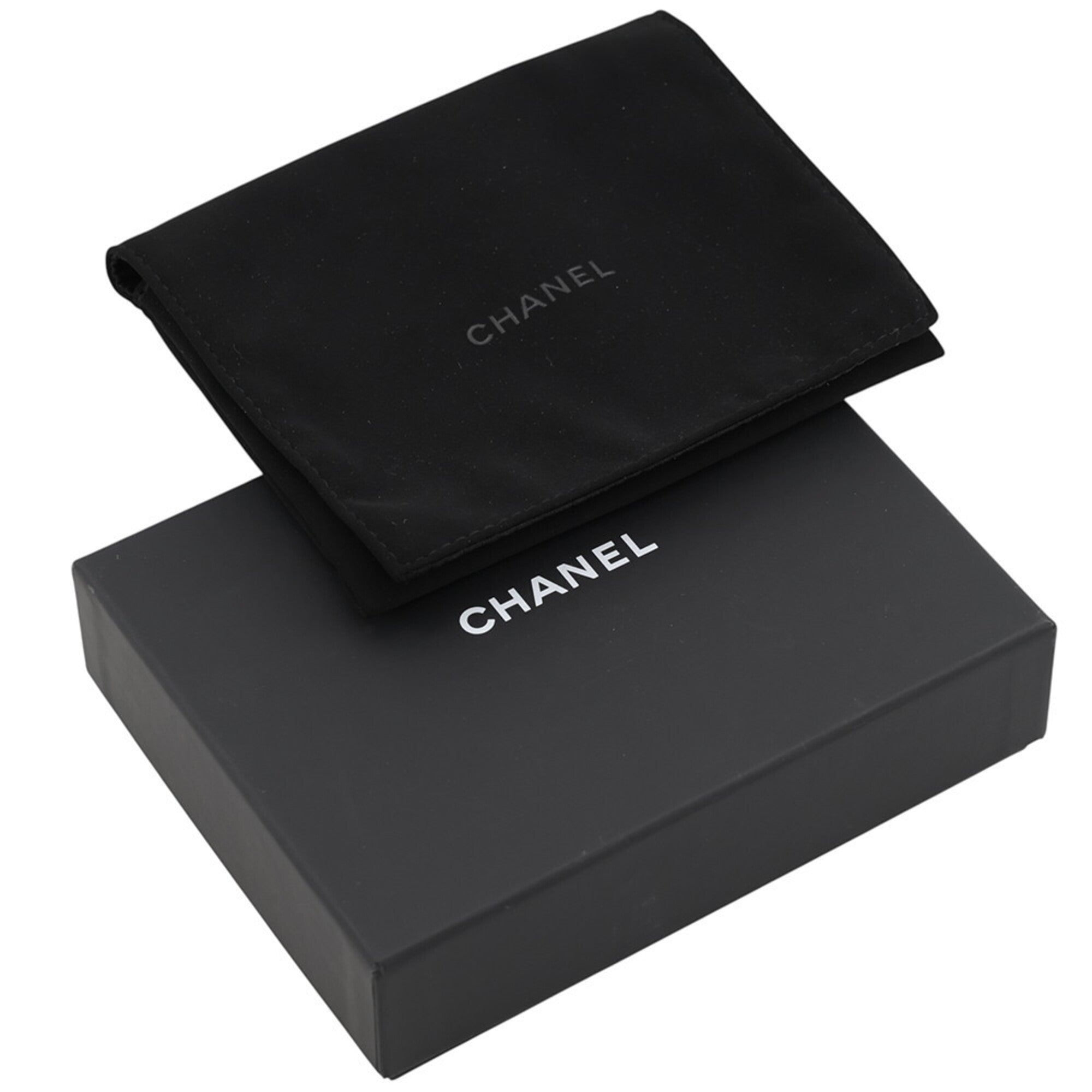 Chanel Matelasse Black Grained Calfskin Wallet (Tri-Fold) (Pre-Owned)
