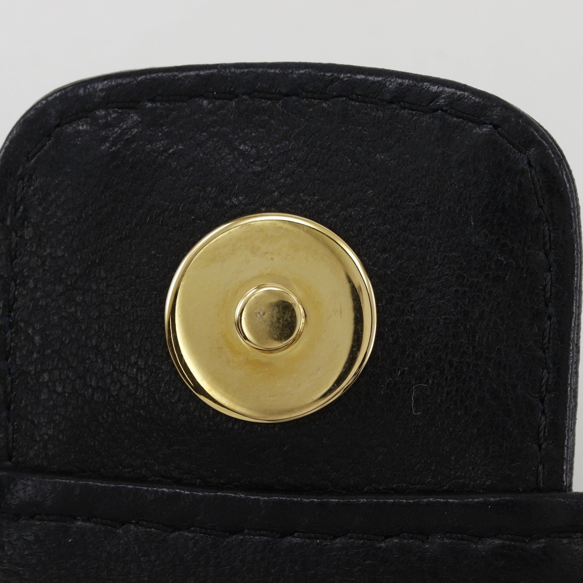 Chanel Chocolate Bar Black Leather Shoulder Bag (Pre-Owned)