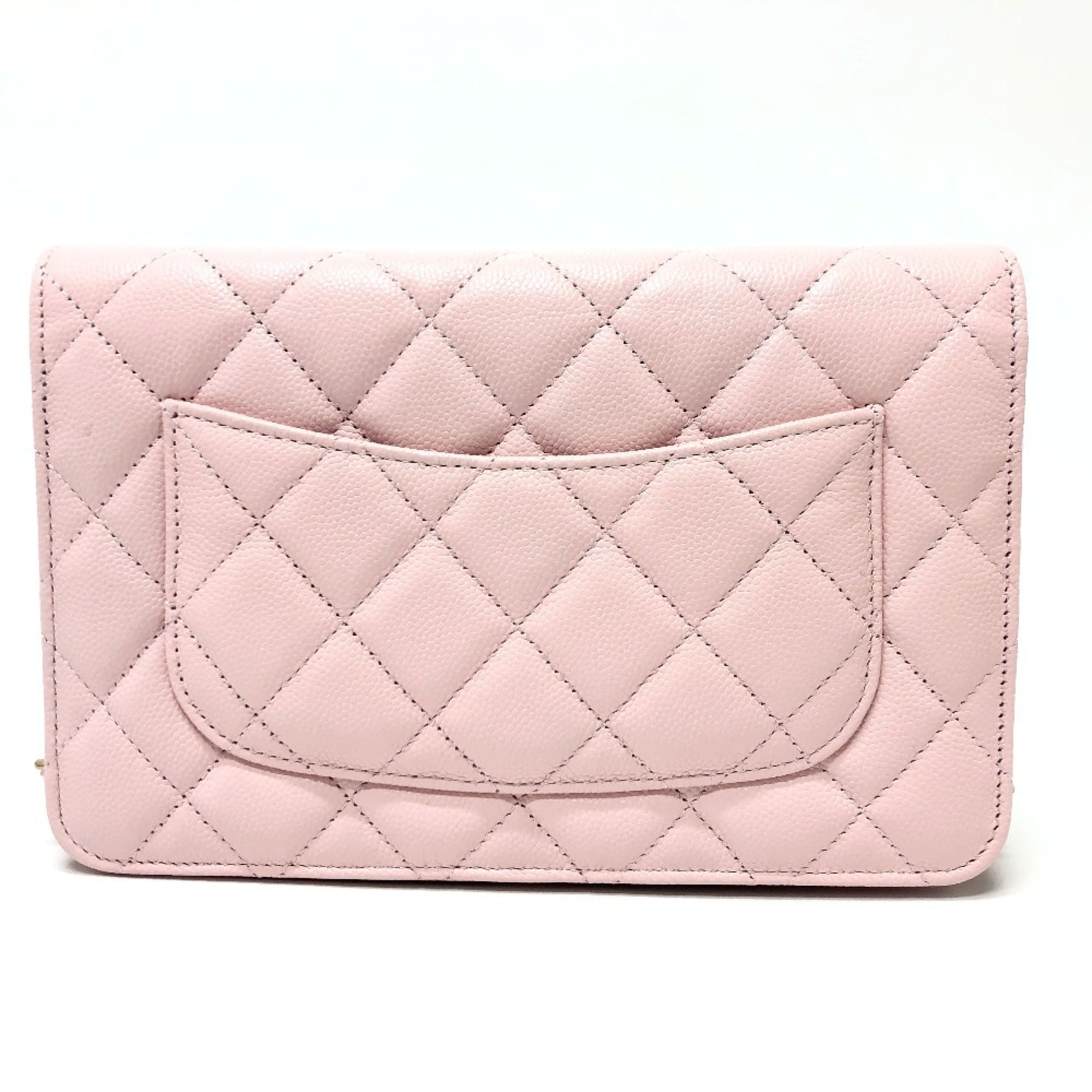 Chanel Pink Caviar Leather Shoulder Bag (Pre-Owned)