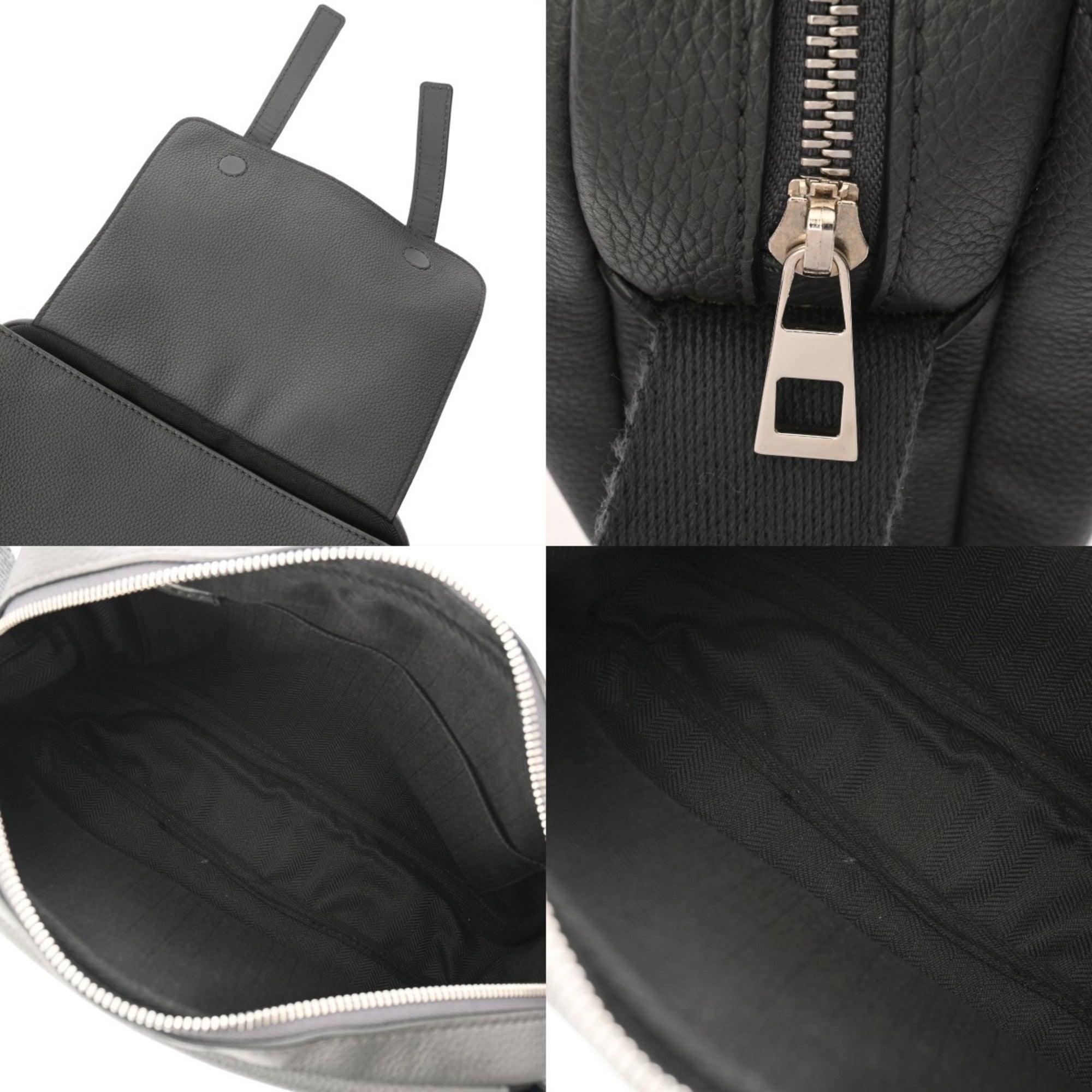 Loewe Gray Leather Shoulder Bag (Pre-Owned)