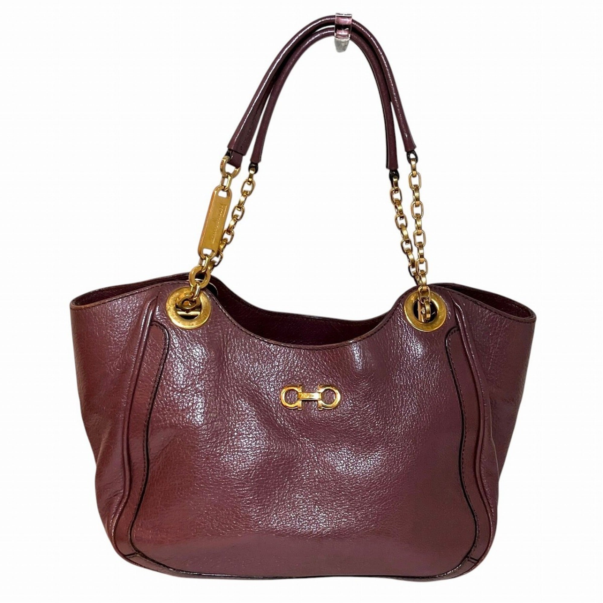 Salvatore Ferragamo Purple Leather Handbag (Pre-Owned)