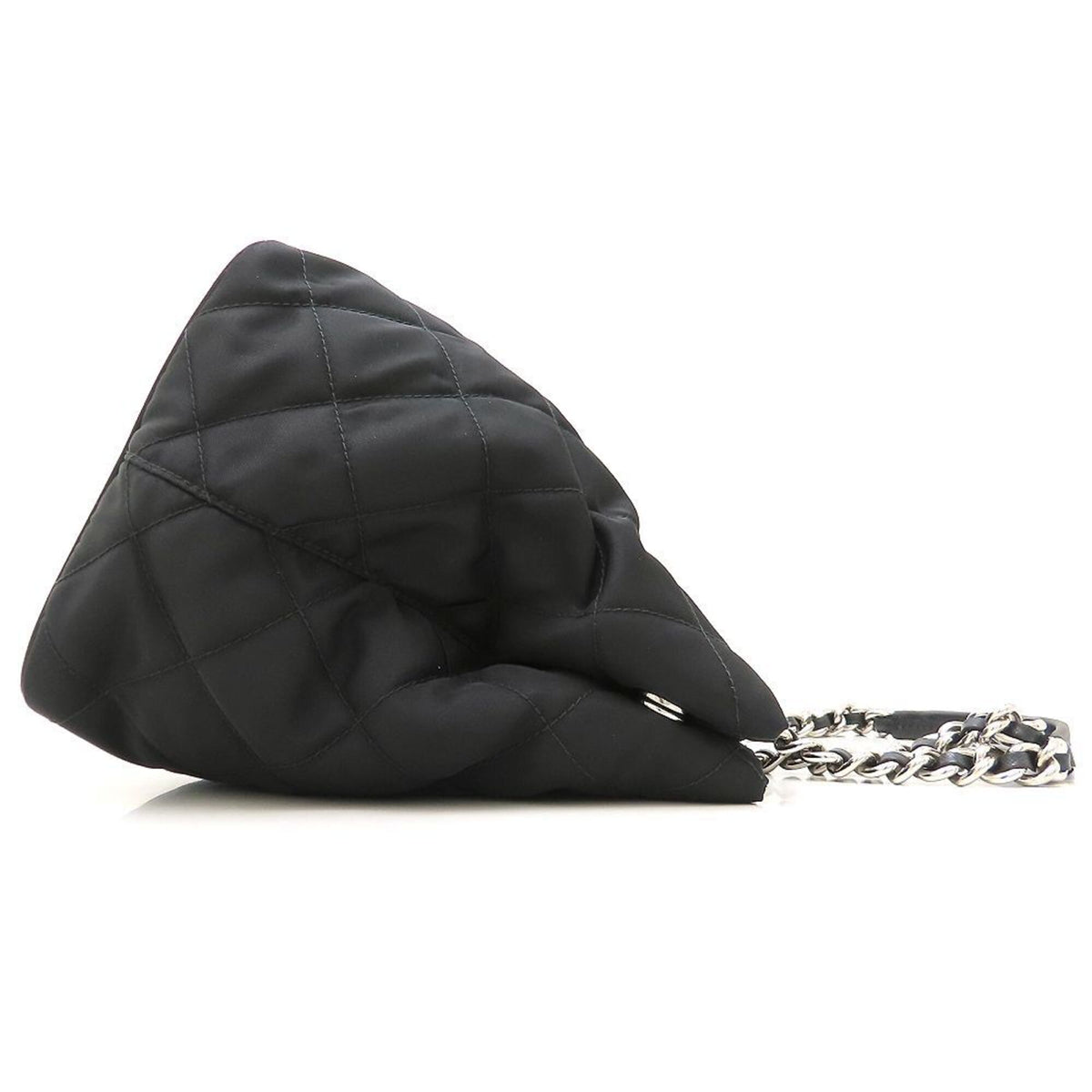 Prada Black Nylon Leather Tote Bag (Pre-Owned)