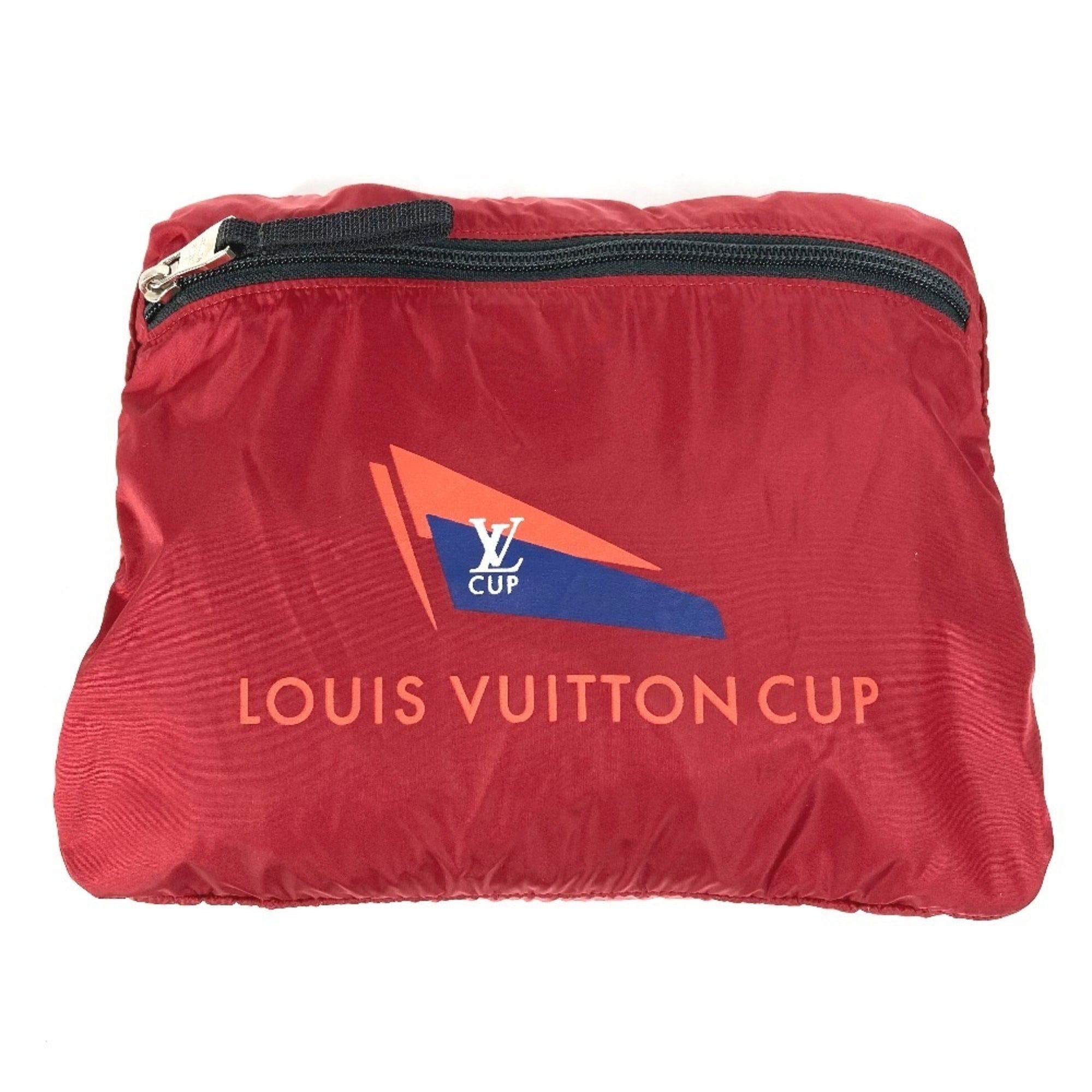 Louis Vuitton Black Red Color Nylon Backpack (Pre-Owned)